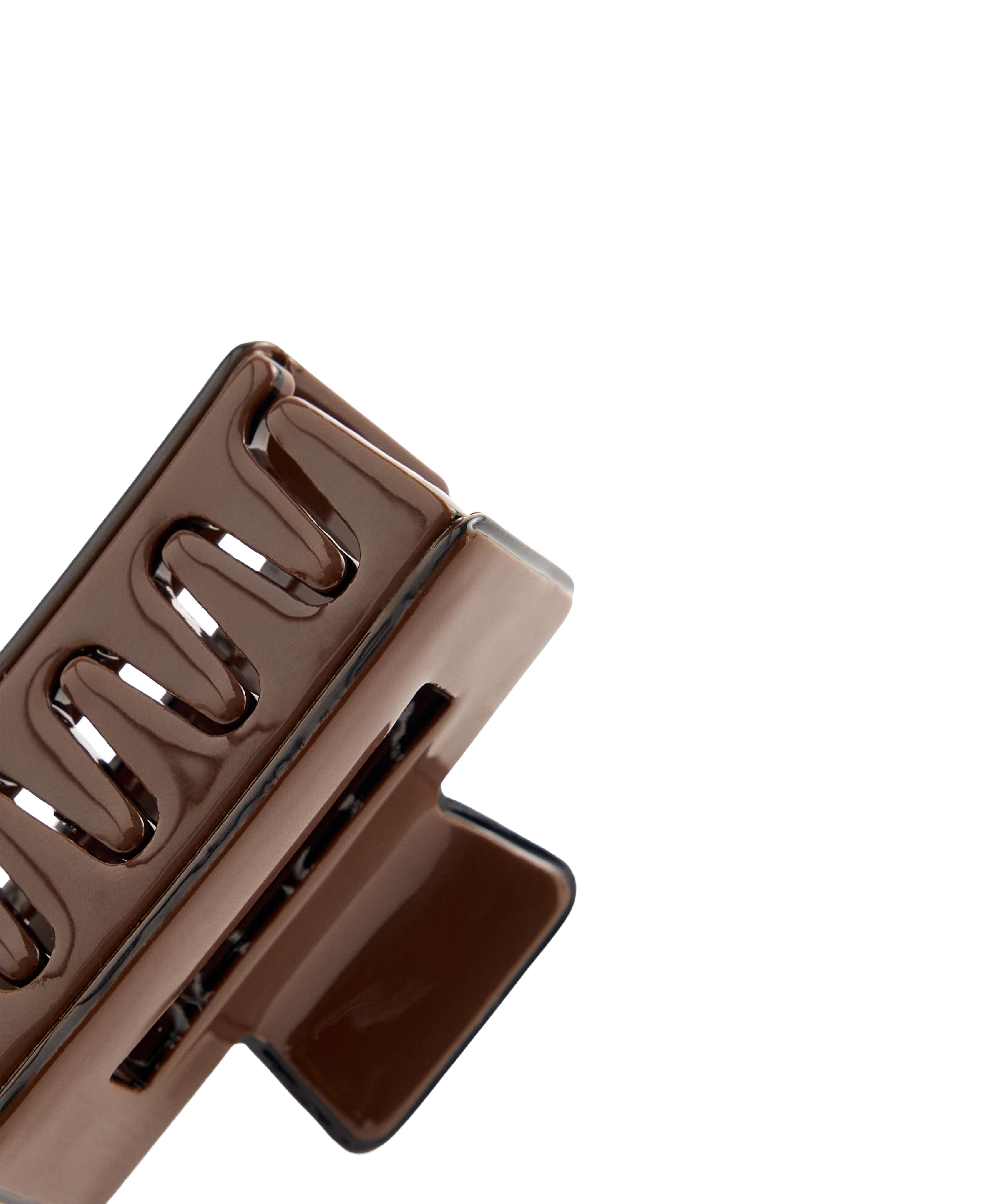 2 square piping hair claws — COPPER