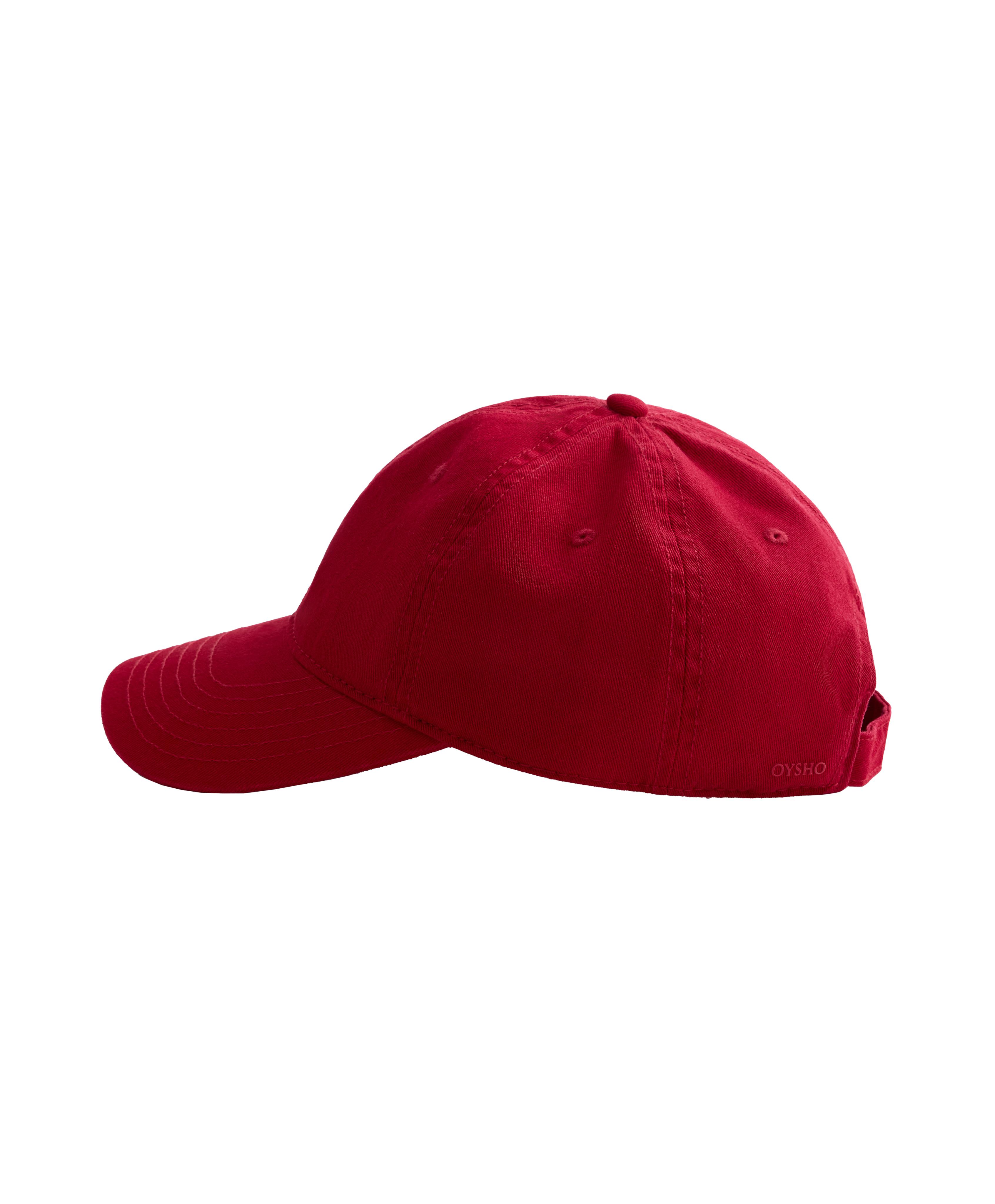 Washed-effect 100% cotton cap — BRIGHT RED