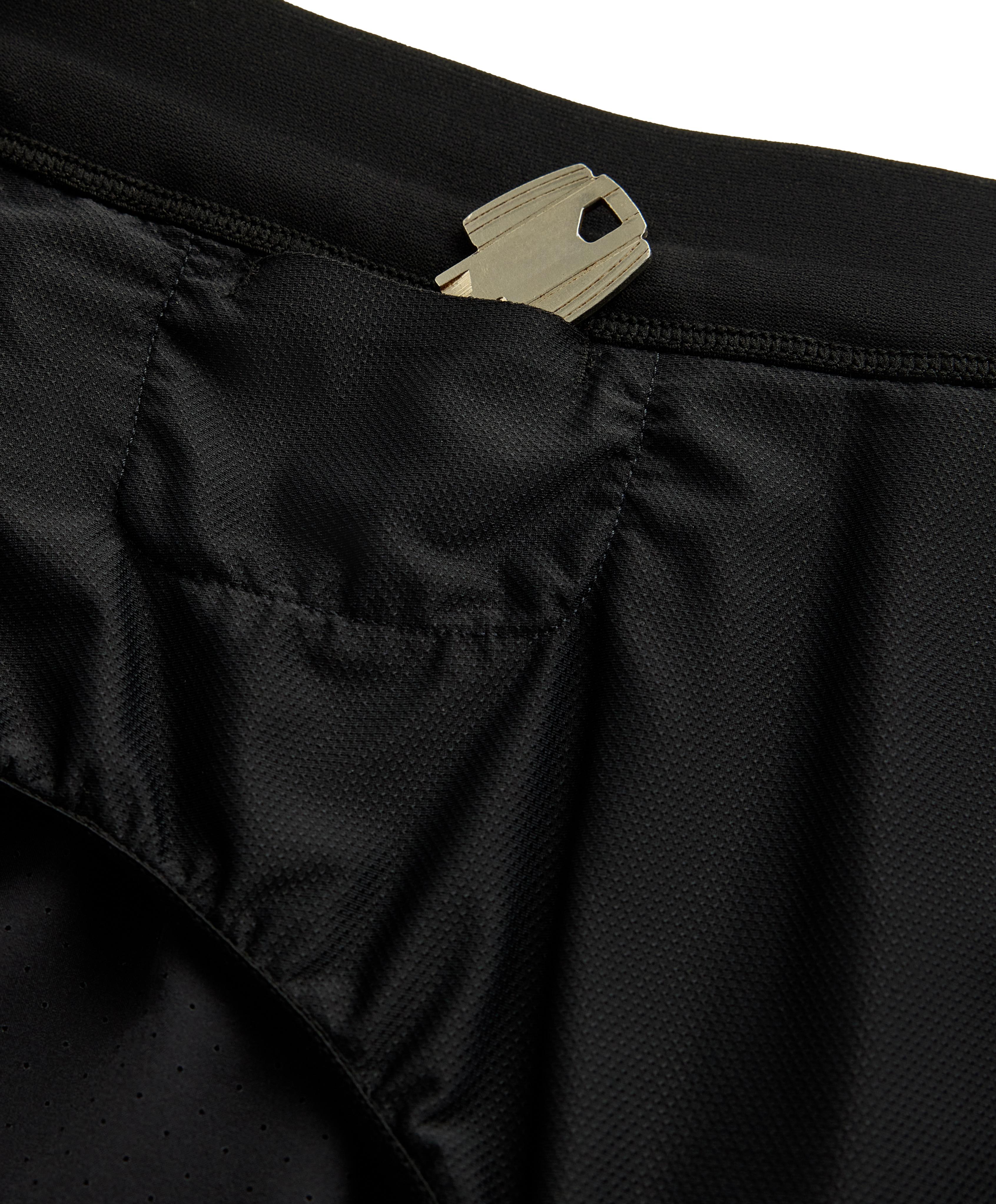 7cm high-rise technical shorts — BLACK