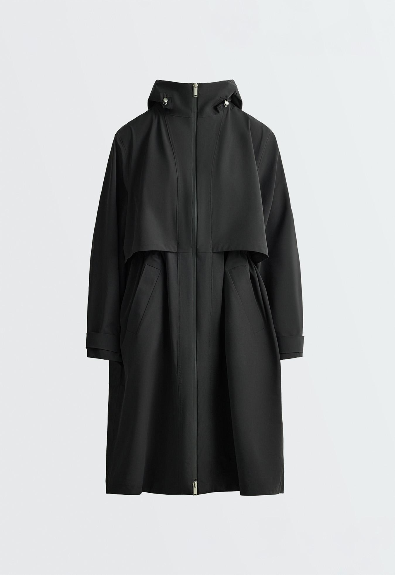 Extra lightweight long 10k waterproof jacket — BLACK