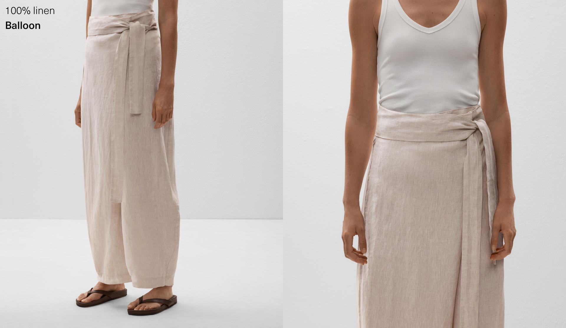 pantaloni di lino da donna