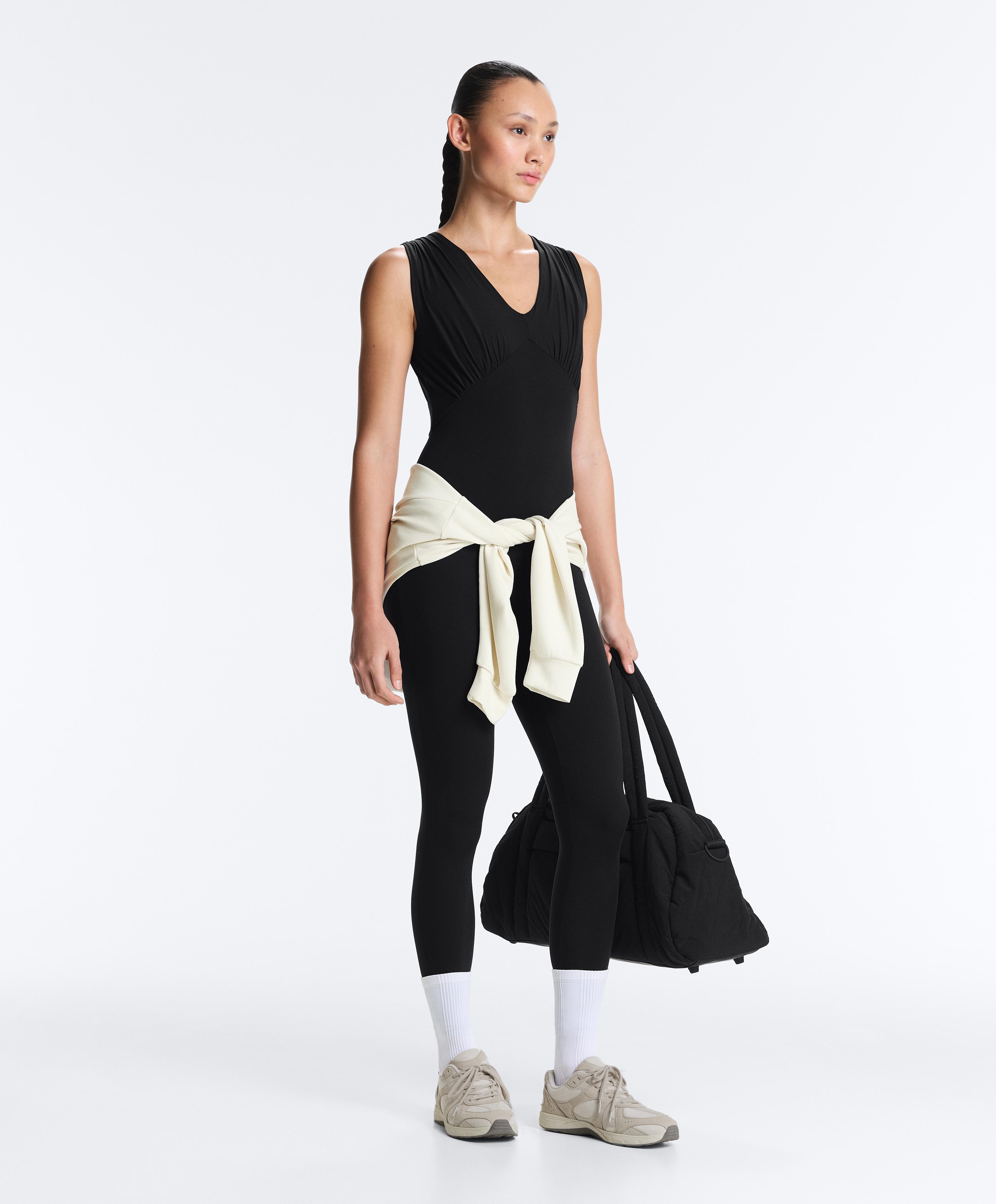 Light Touch V-neck long jumpsuit