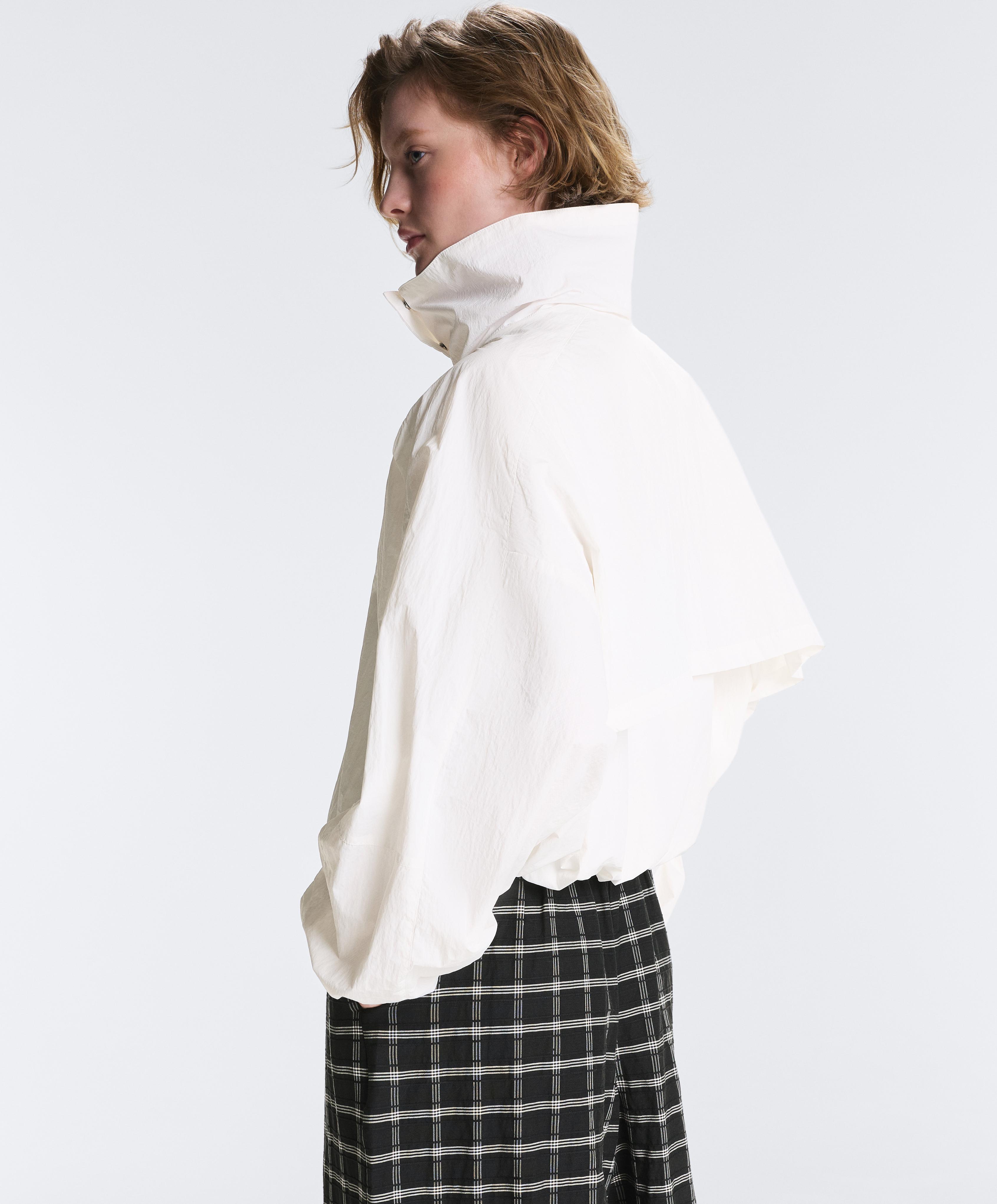Water-repellent high-neck Track jacket — WHITE