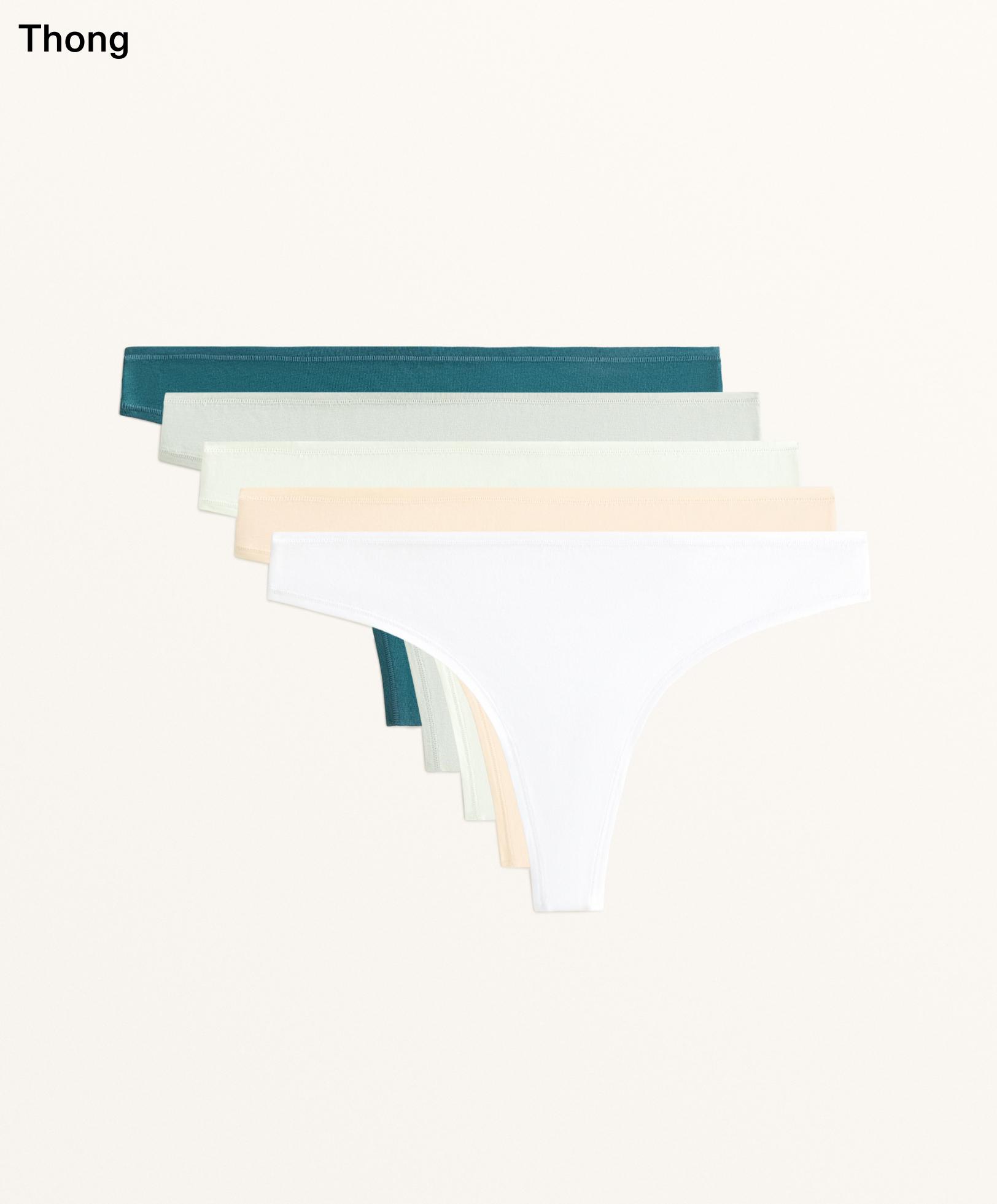 5 cotton blend thongs - Sale