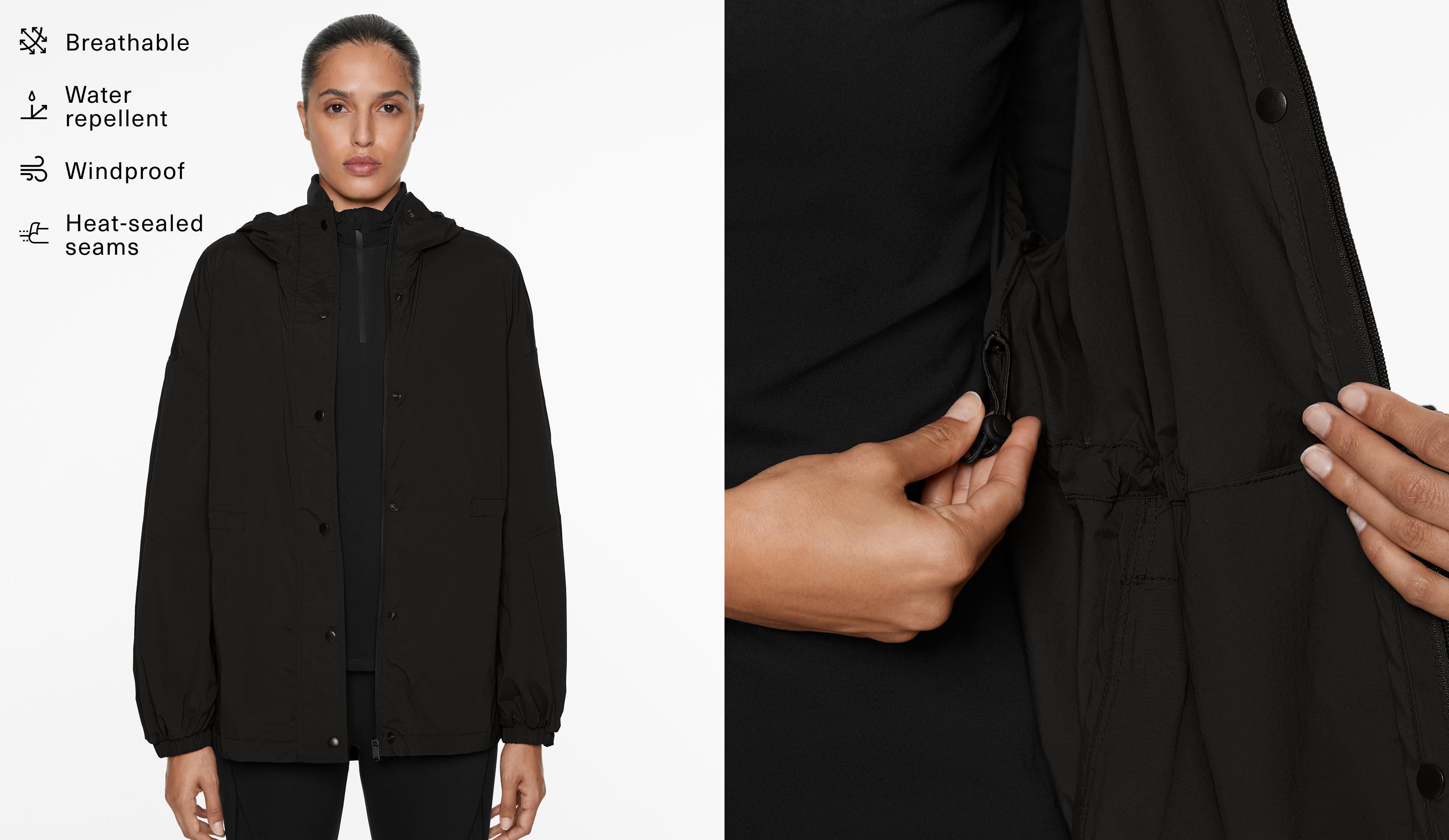 Water-repellent technical windbreaker