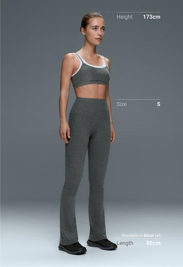 High-rise Comfortlux flare trousers — DARK GREY MELANGE 5