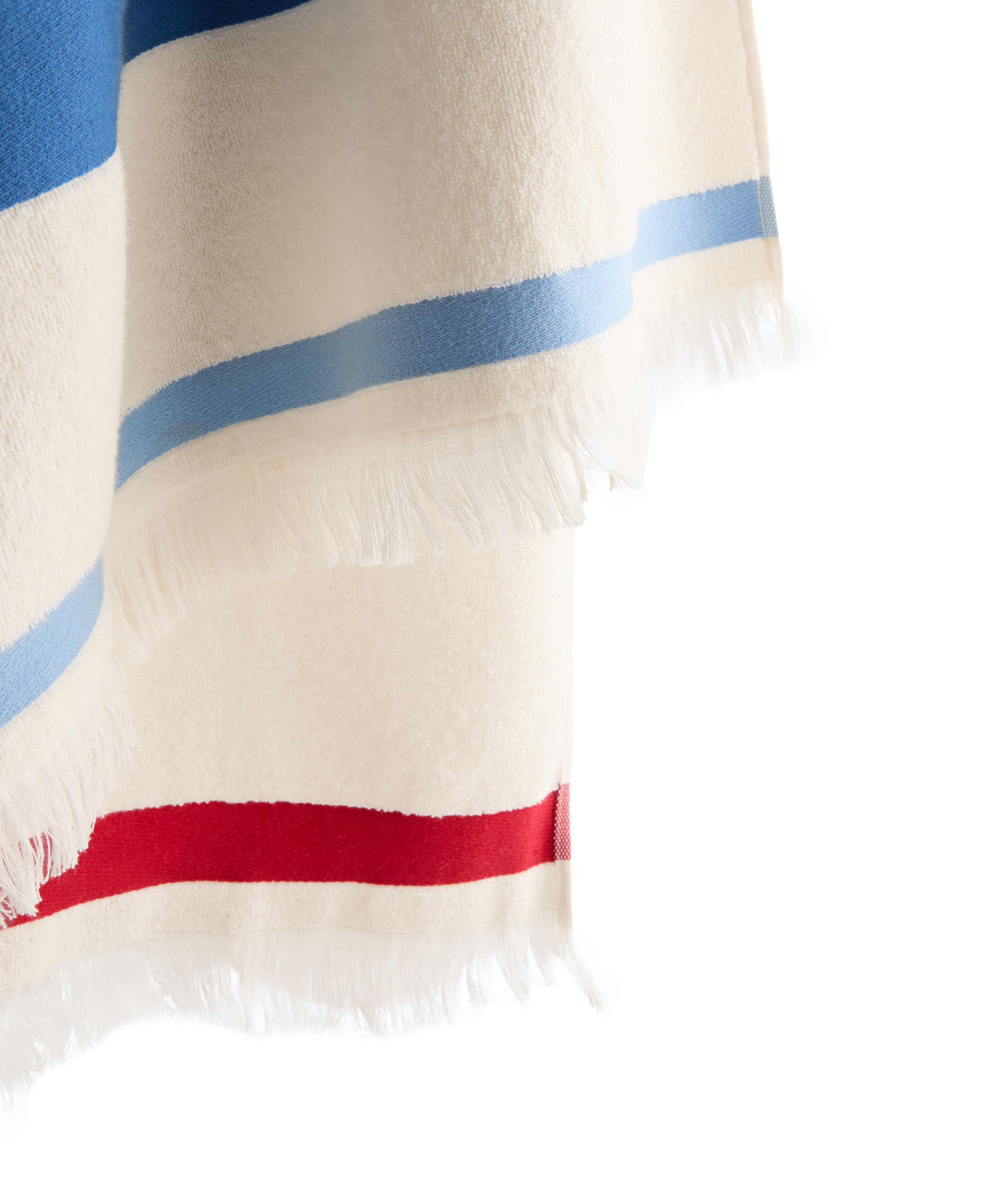 Striped 100% cotton towel — BLUE