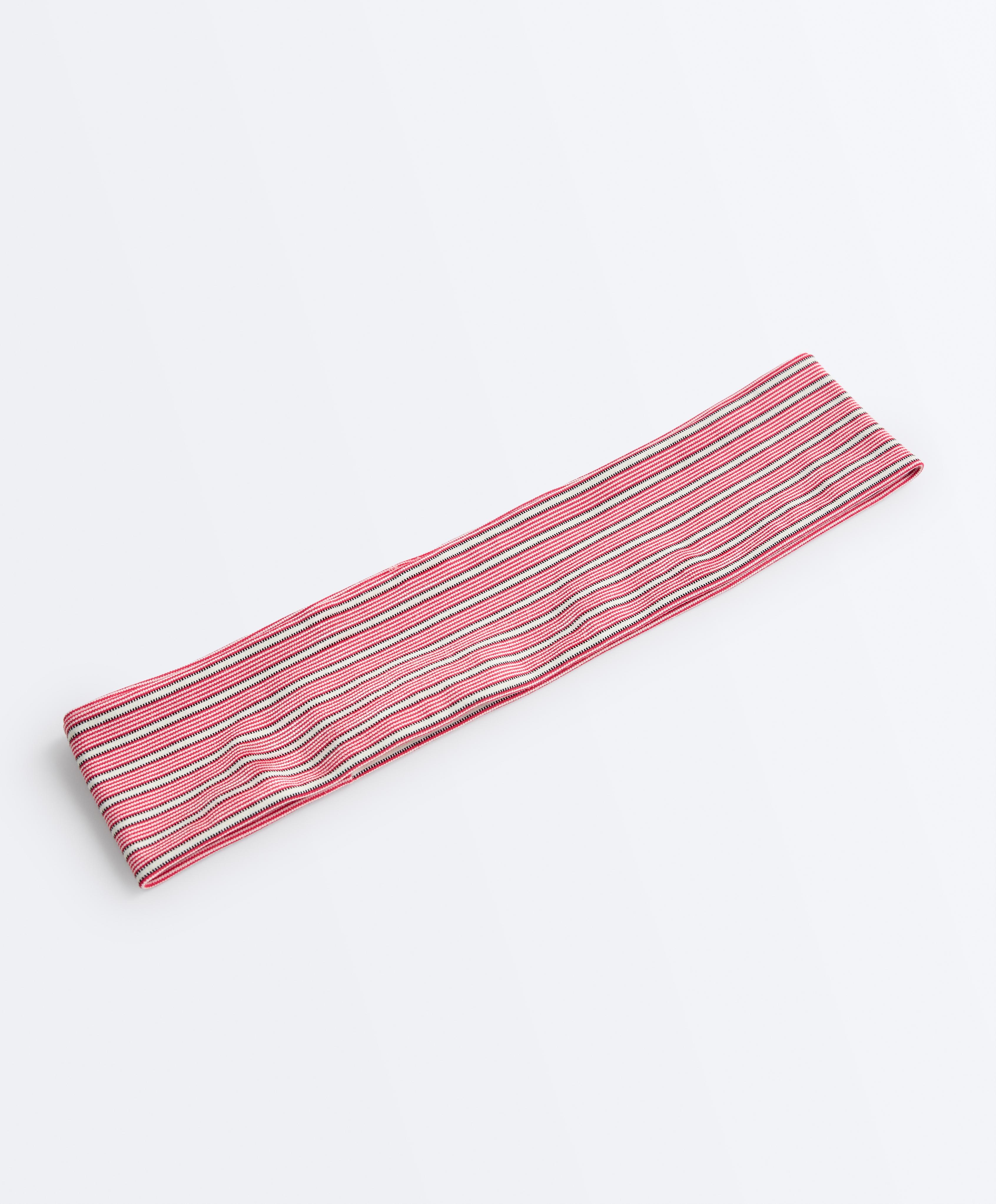 6 cm striped sports headband — RED