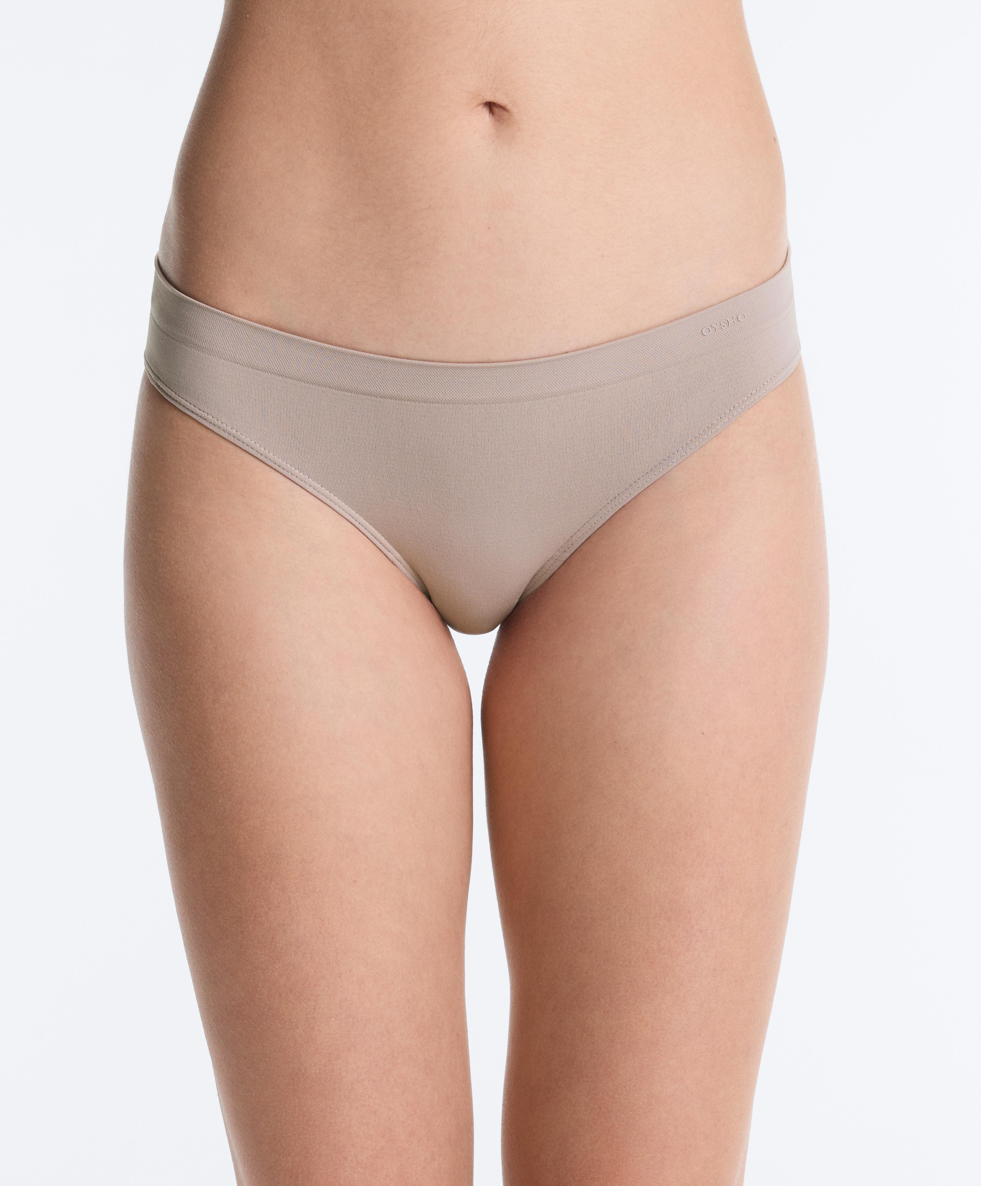 5 seamless soft-touch classic briefs — MINK