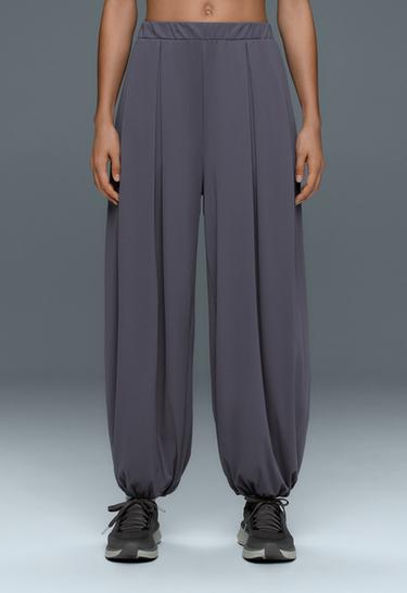 Comfortlux high-waisted pleated joggers — BLUE-GREY 3