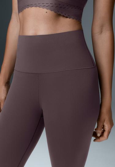 Perfect-adapt high-rise ankle-length leggings — Purplish brown 4