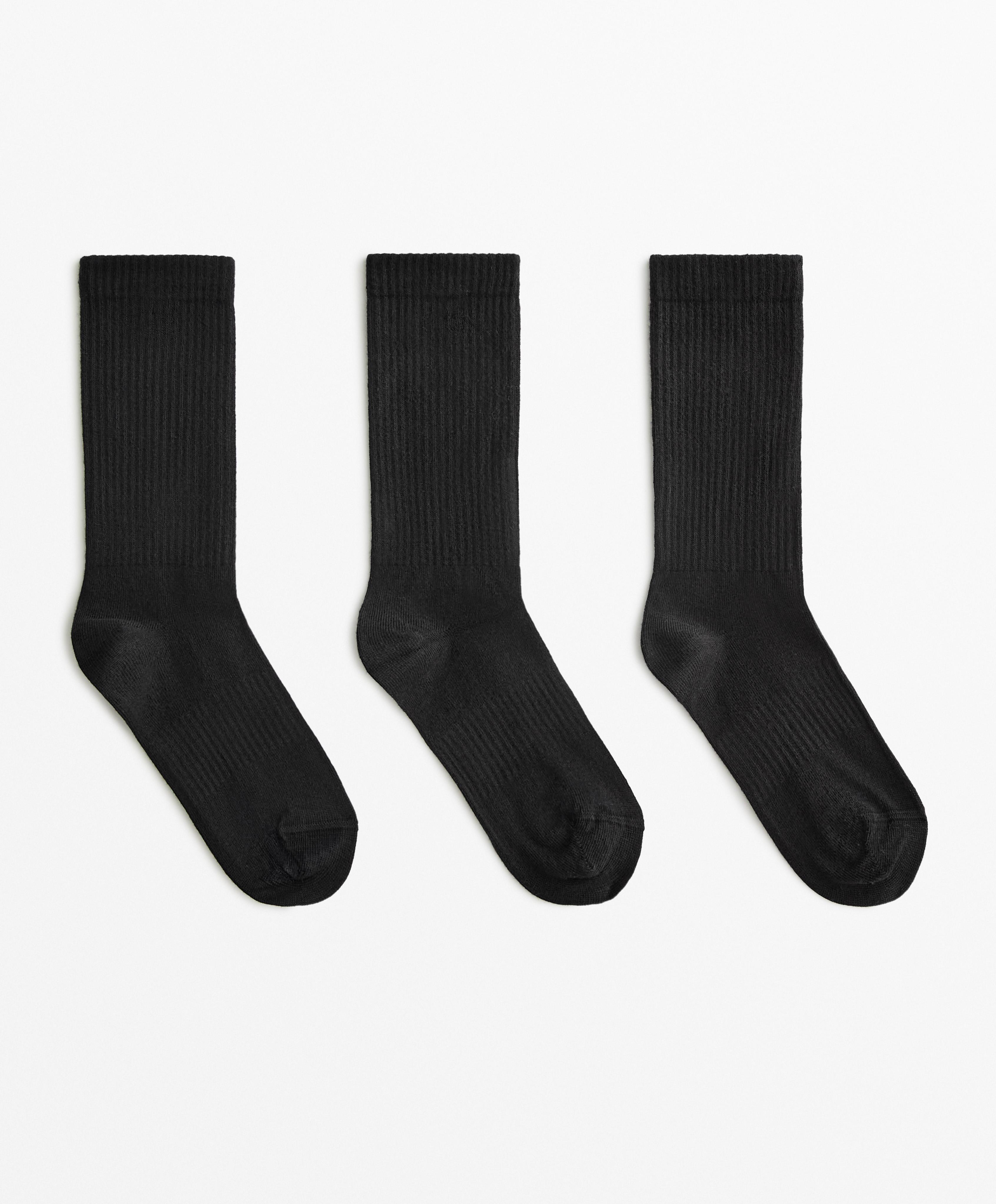 3 pairs of cotton blend classic sports socks