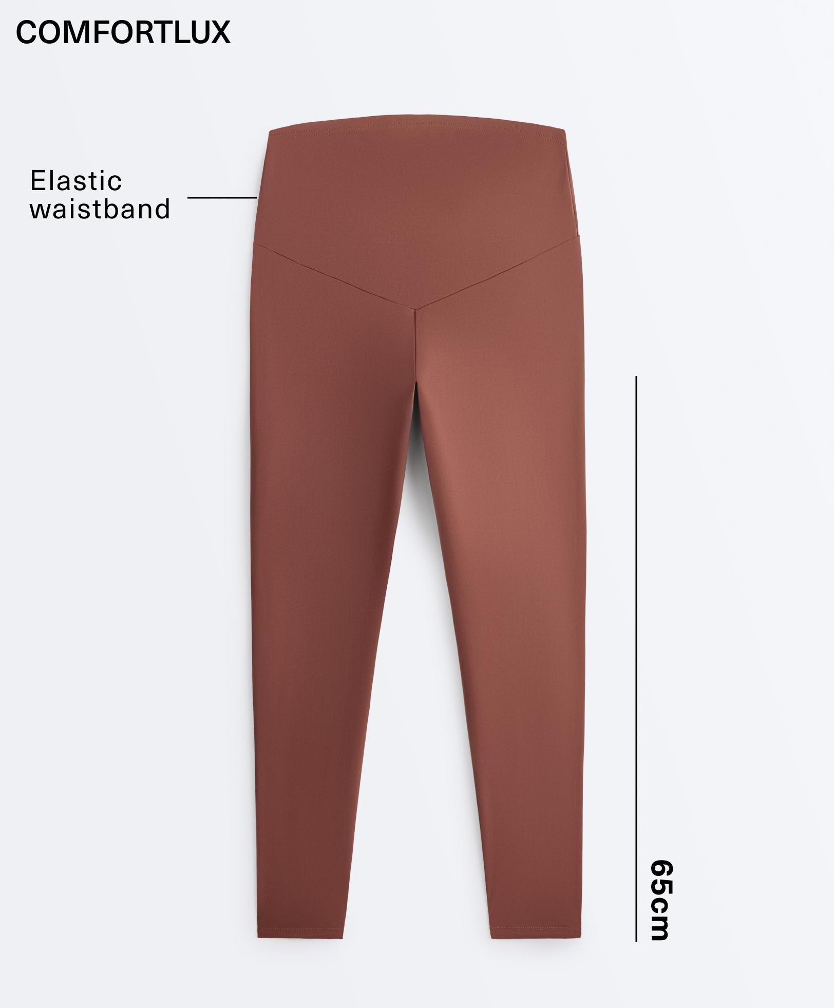 Comfortlux maternity leggings — MAHOGANY