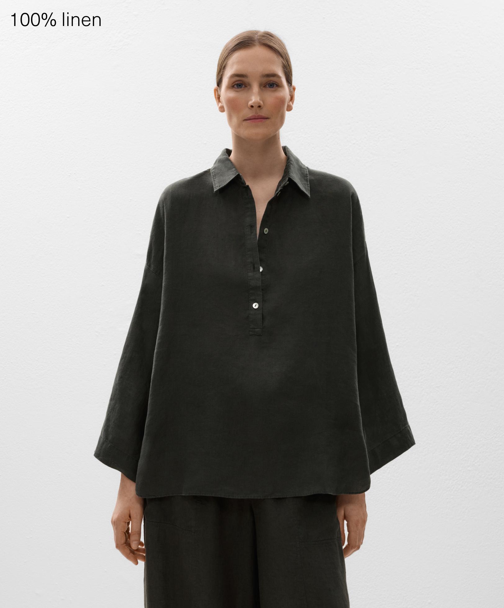 Oversize shirt in 100% linen