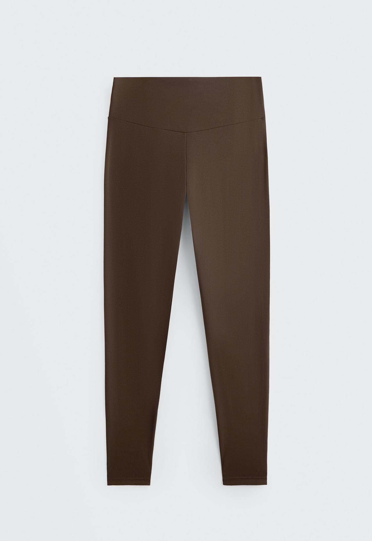 Ankle-length High rise Comfortlux leggings — DARK BROWN