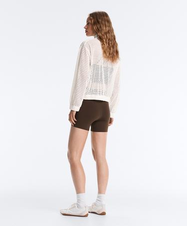 100% cotton openwork jacket — WHITE  6