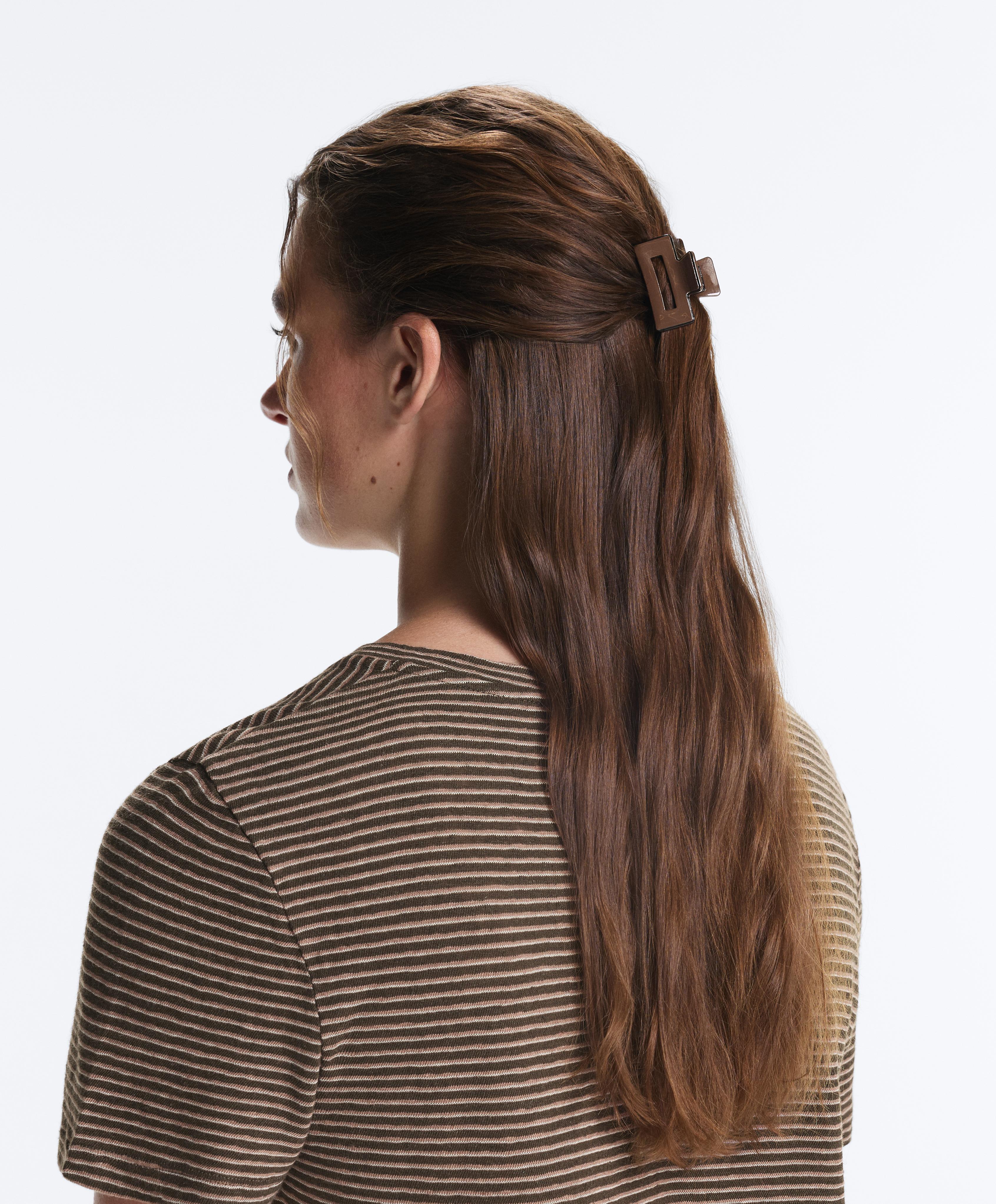 2 square piping hair claws — COPPER