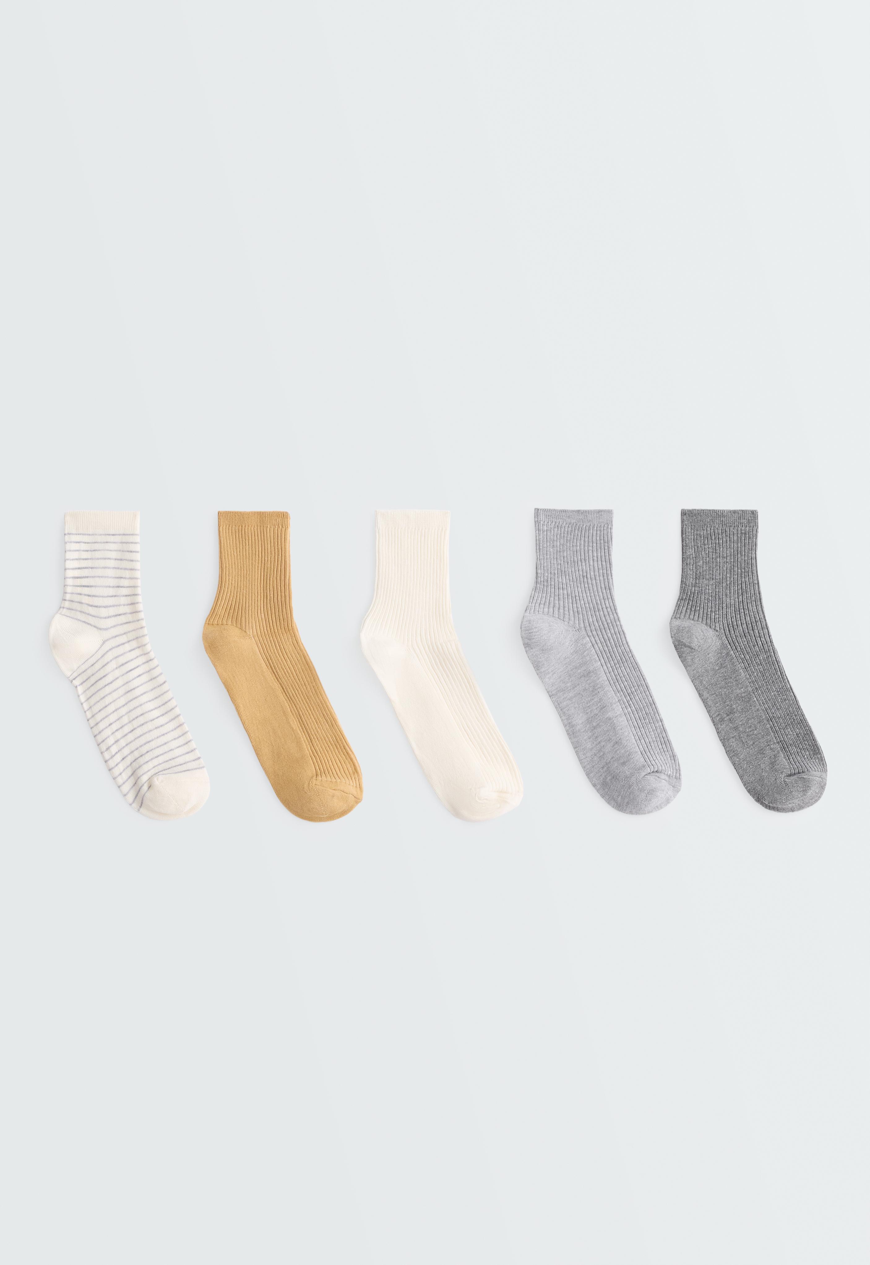 5 pairs of cotton blend quarter socks