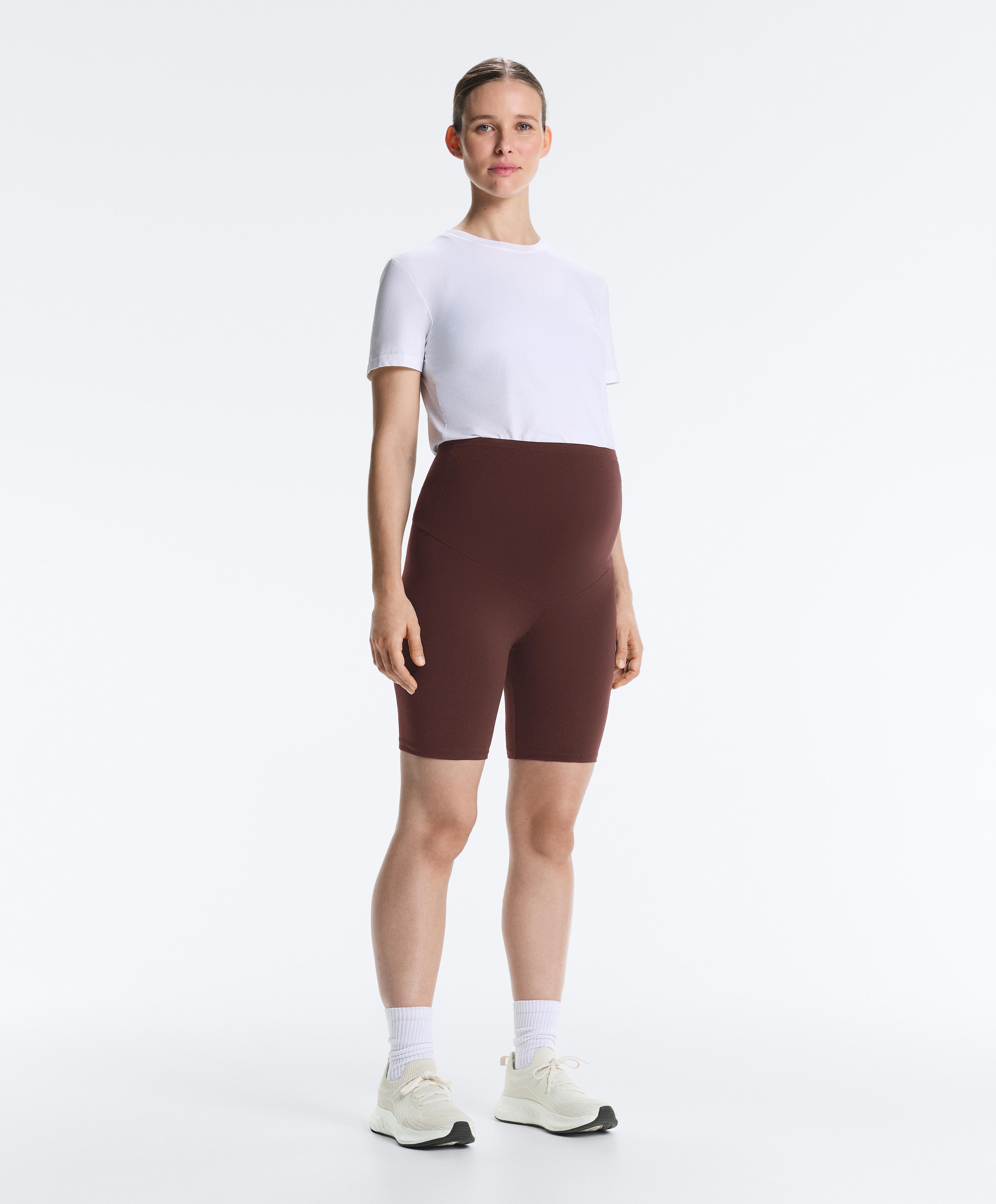 Maternity Comfortlux 20cm cycle leggings — CHOCOLATE