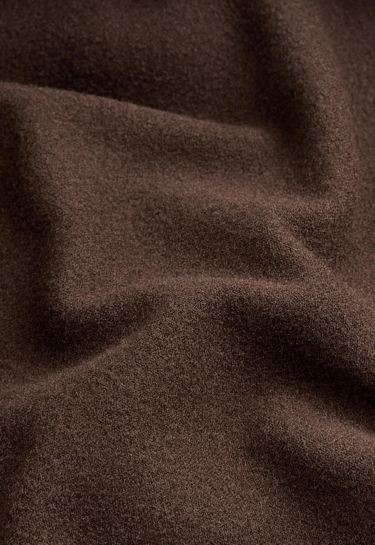 Ankle-length high rise warm stirrup leggings — DARK REDDISH‑BROWN