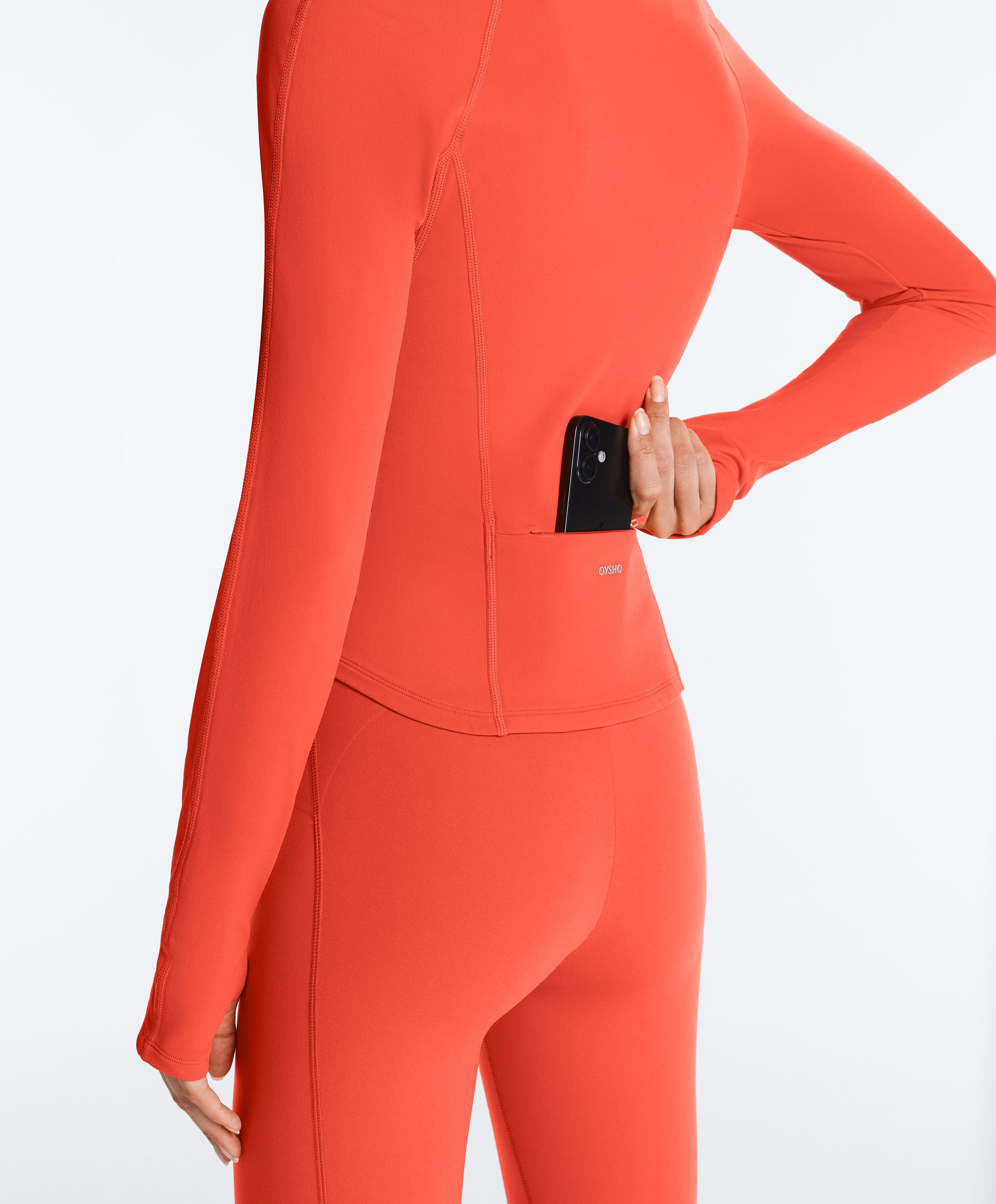 Light warm technical jacket with seams — BRIGHT ORANGE