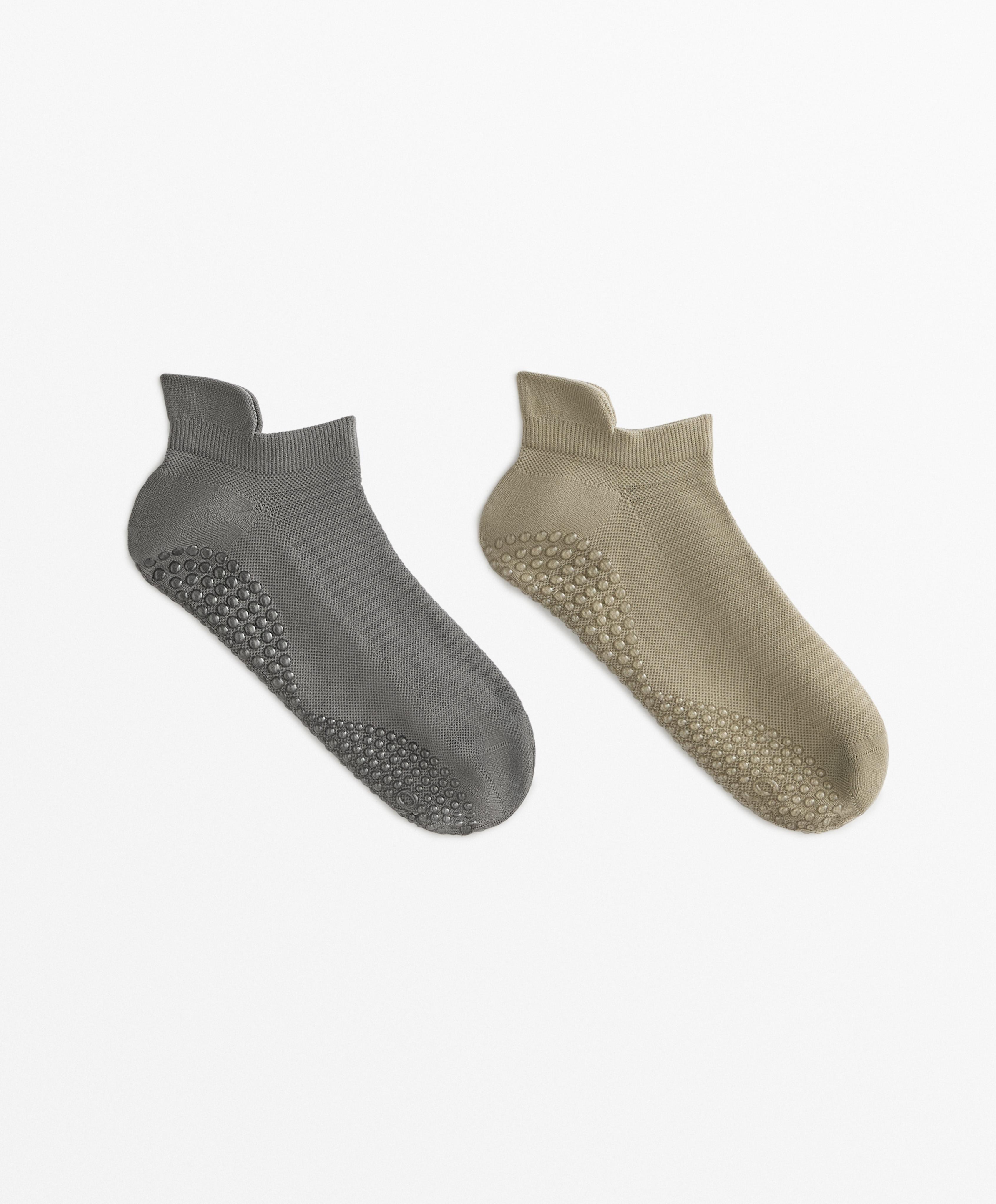 2 paires de chaussettes sneaker de yoga et pilates en mélange de polyamide 2 paires de chaussettes sneaker de yoga et pilates en mélange de polyamide