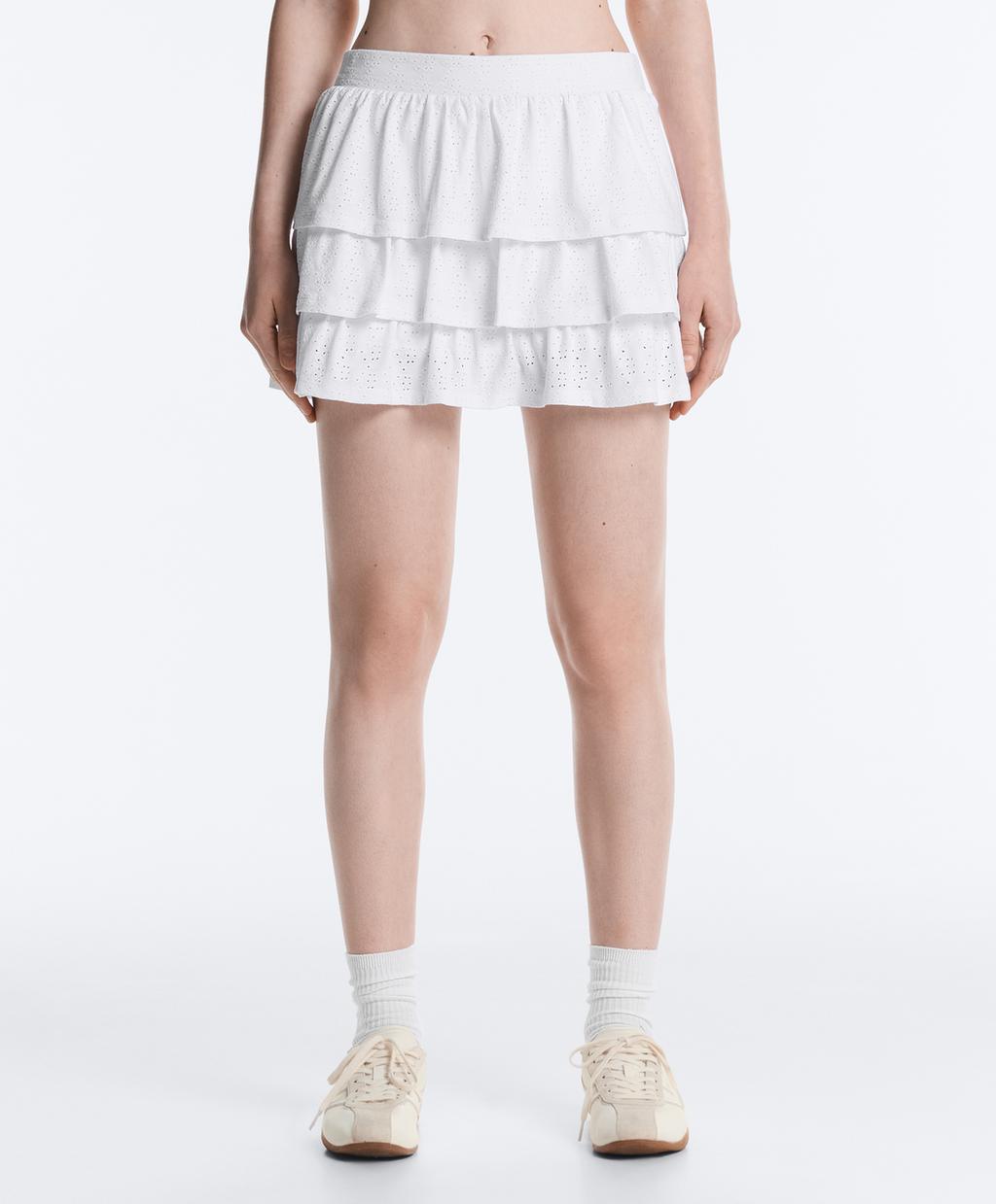 Comfortlux embroidered short skirt