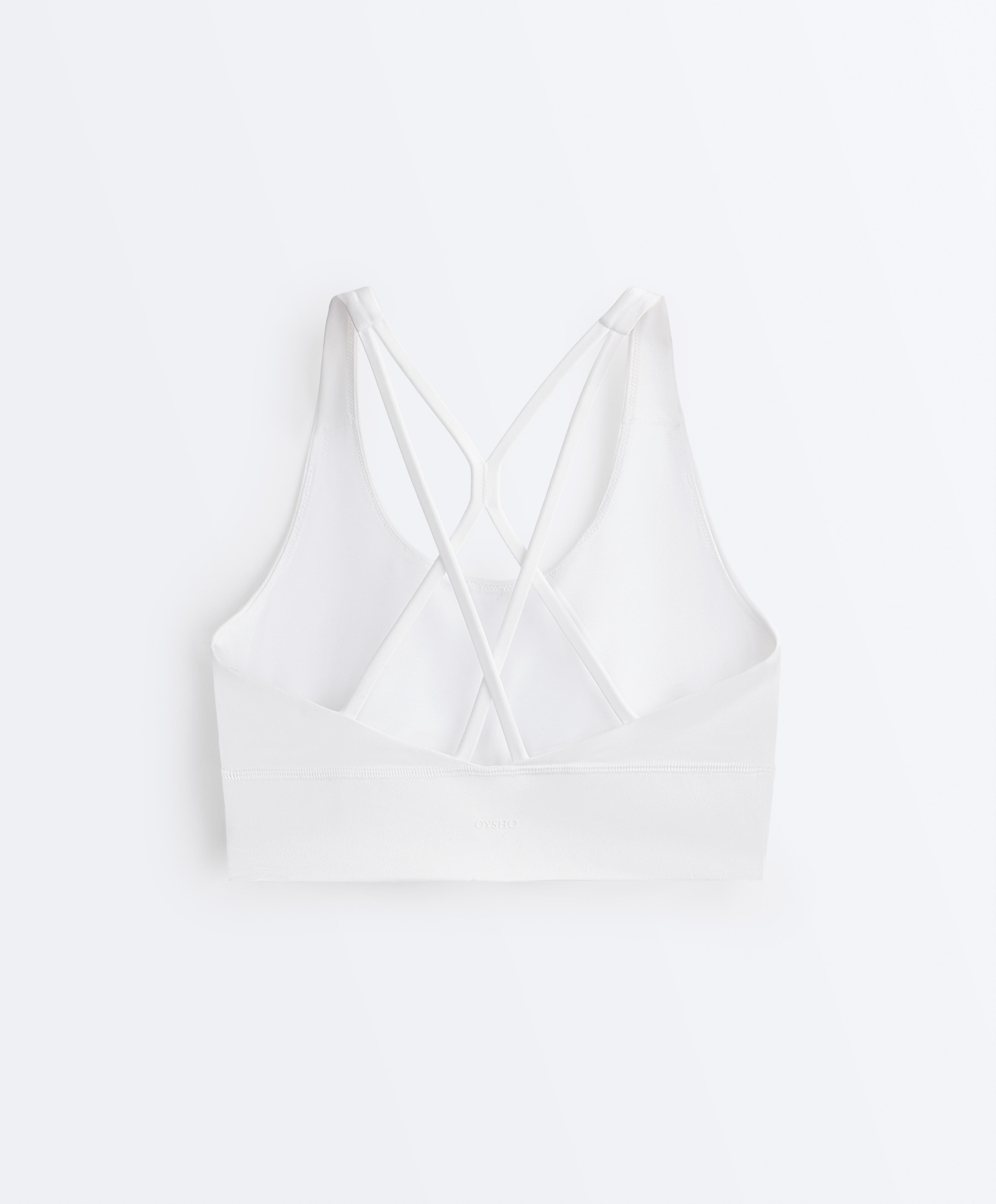 Medium-support Comfortlux sports bra with cups — WHITE 
