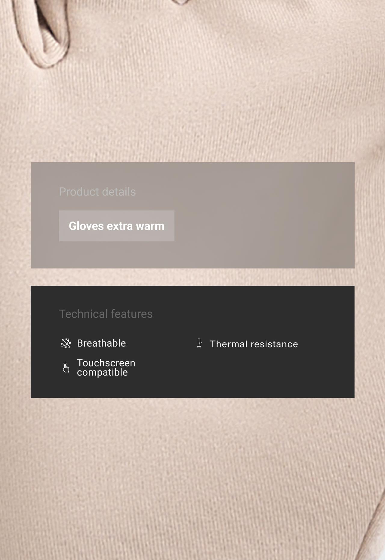Technical gloves — PALE MINK
