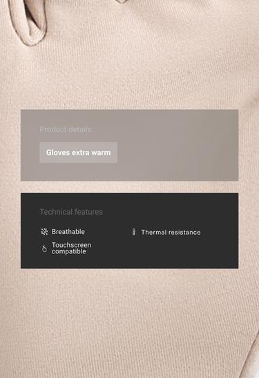 Technical gloves — PALE MINK 2