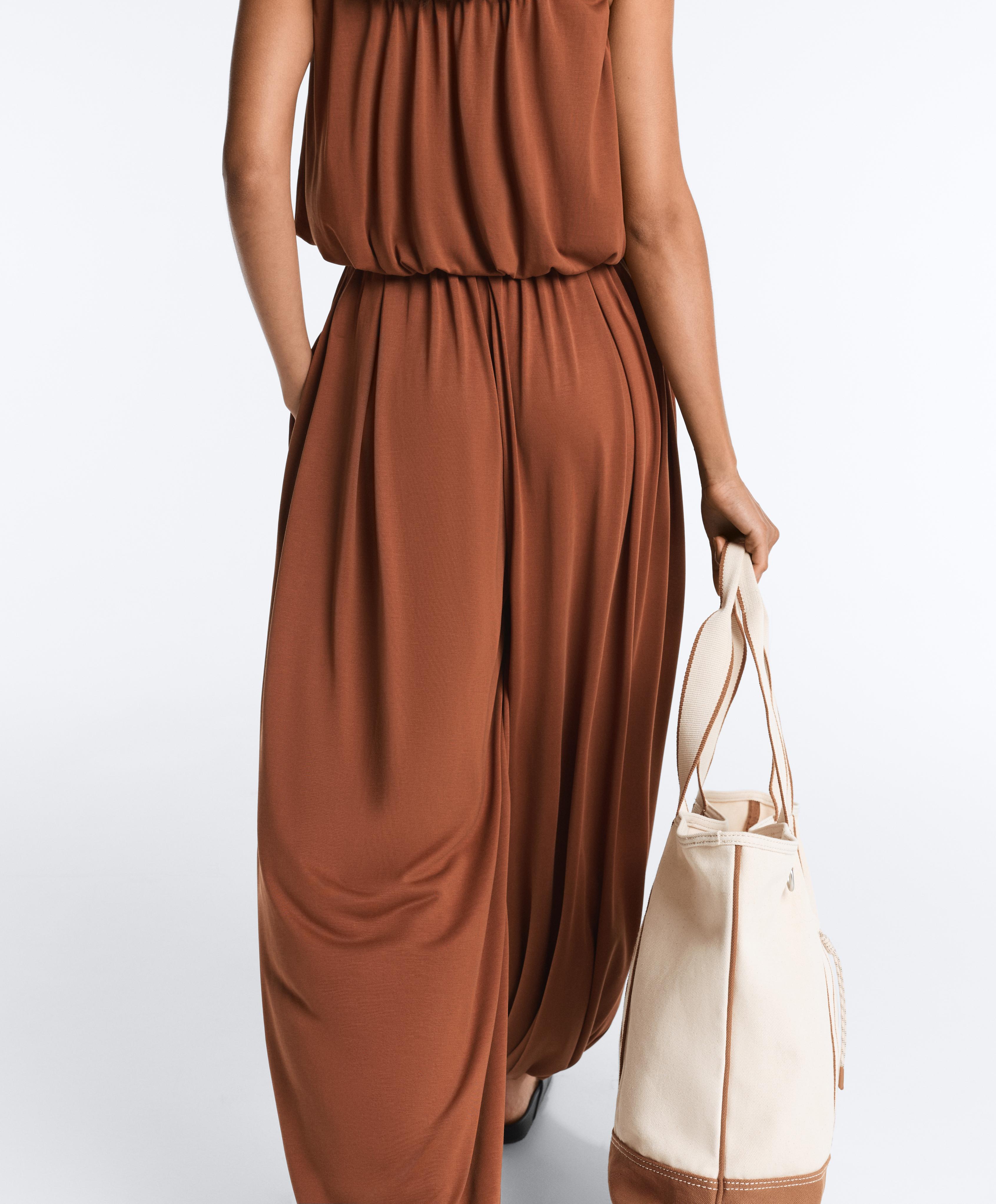 Modal blend Balloon trousers — TERRACOTTA