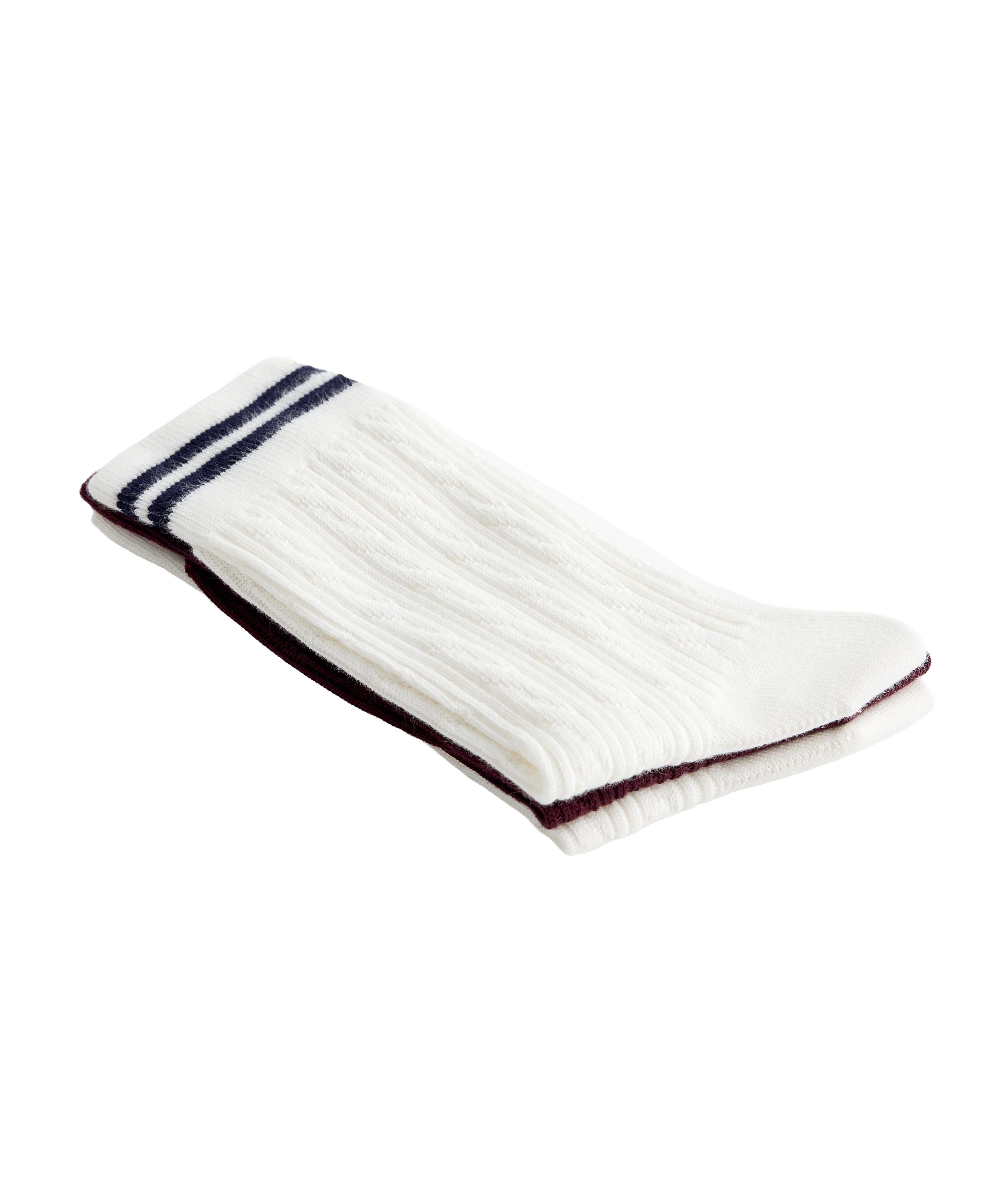 3 pairs of cotton blend classic socks — BURGUNDY