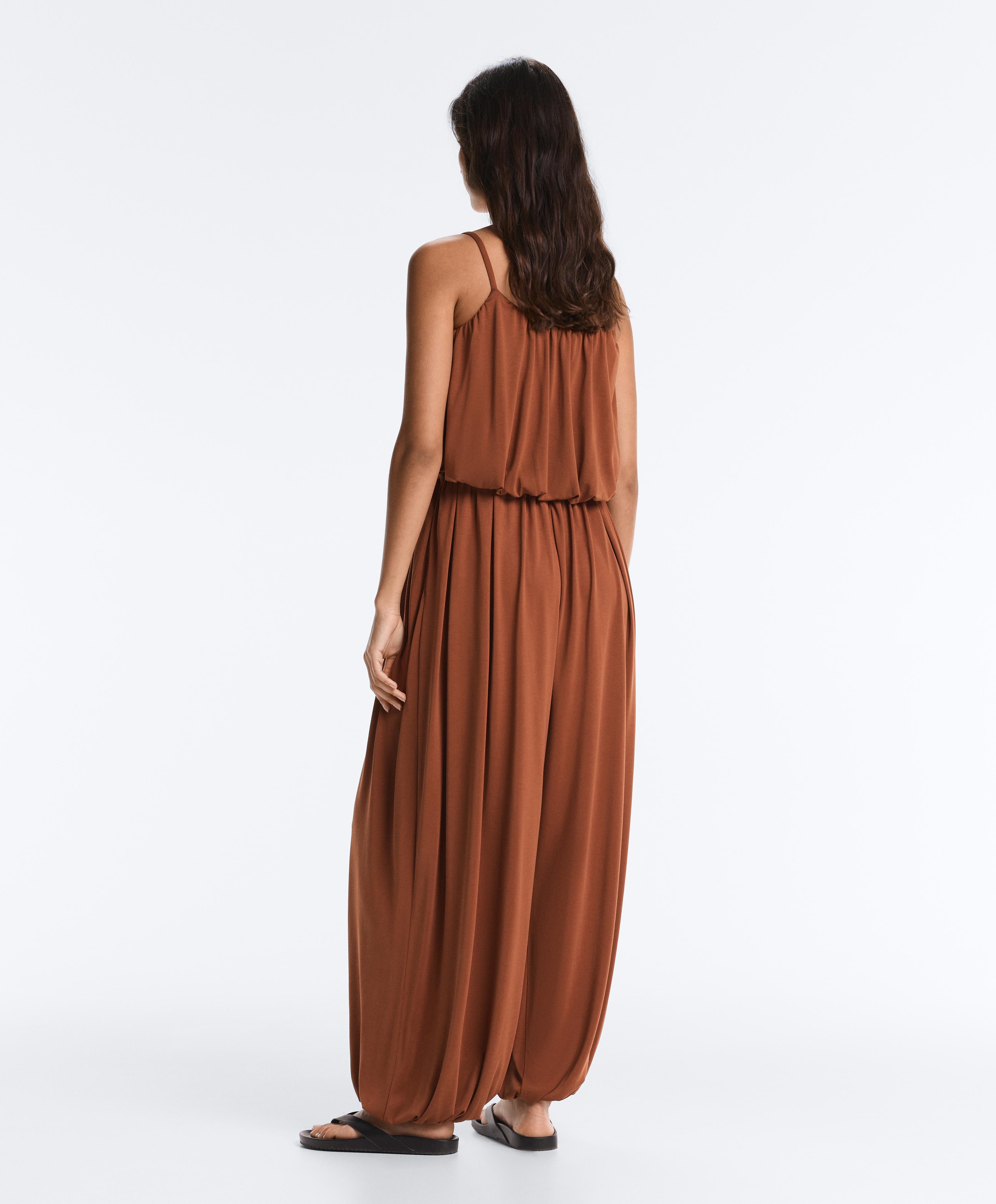 Modal blend Balloon trousers — TERRACOTTA