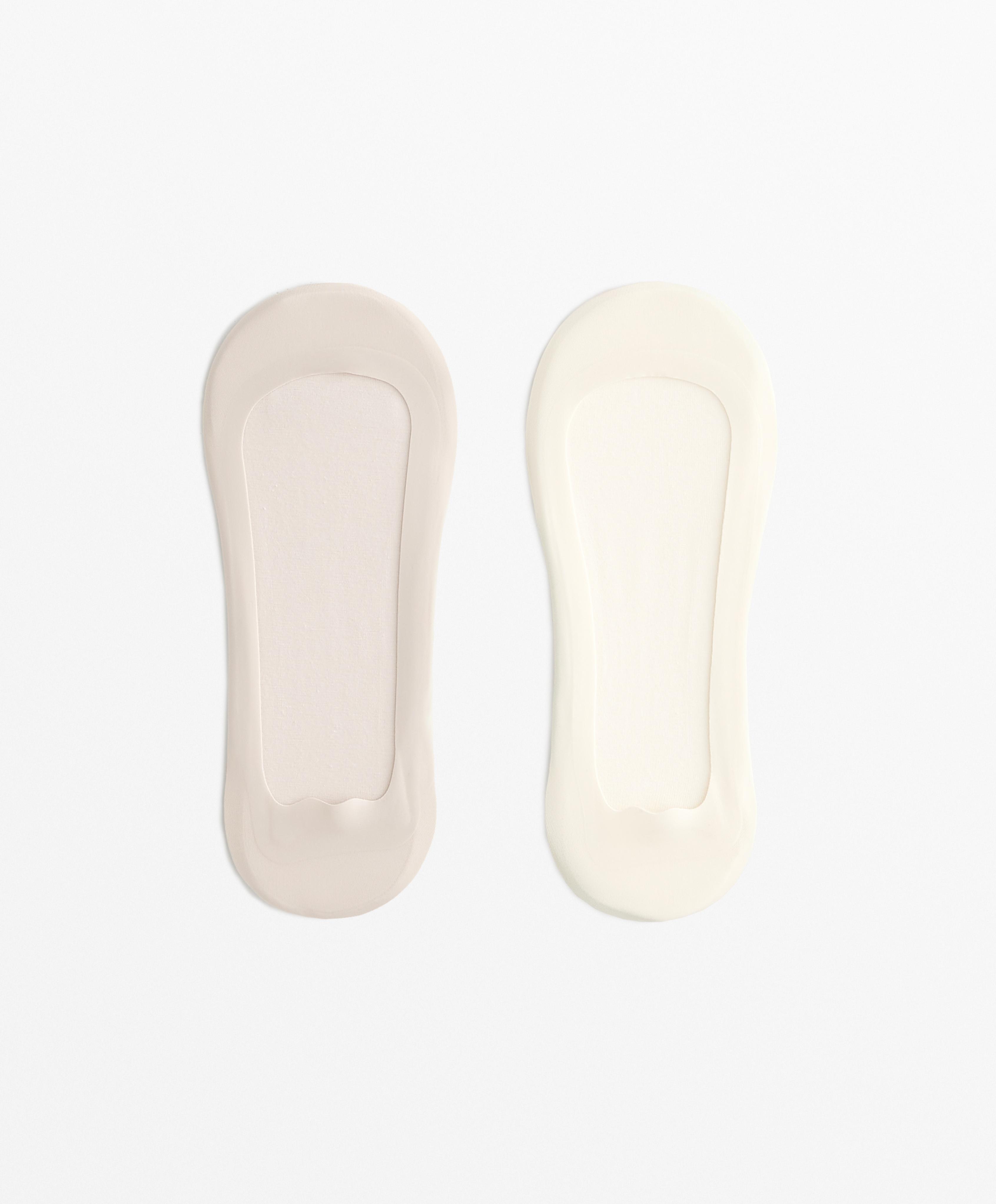 2 pairs of low-cut invisible socks with microfibre 2 pairs of low-cut invisible socks with microfibre