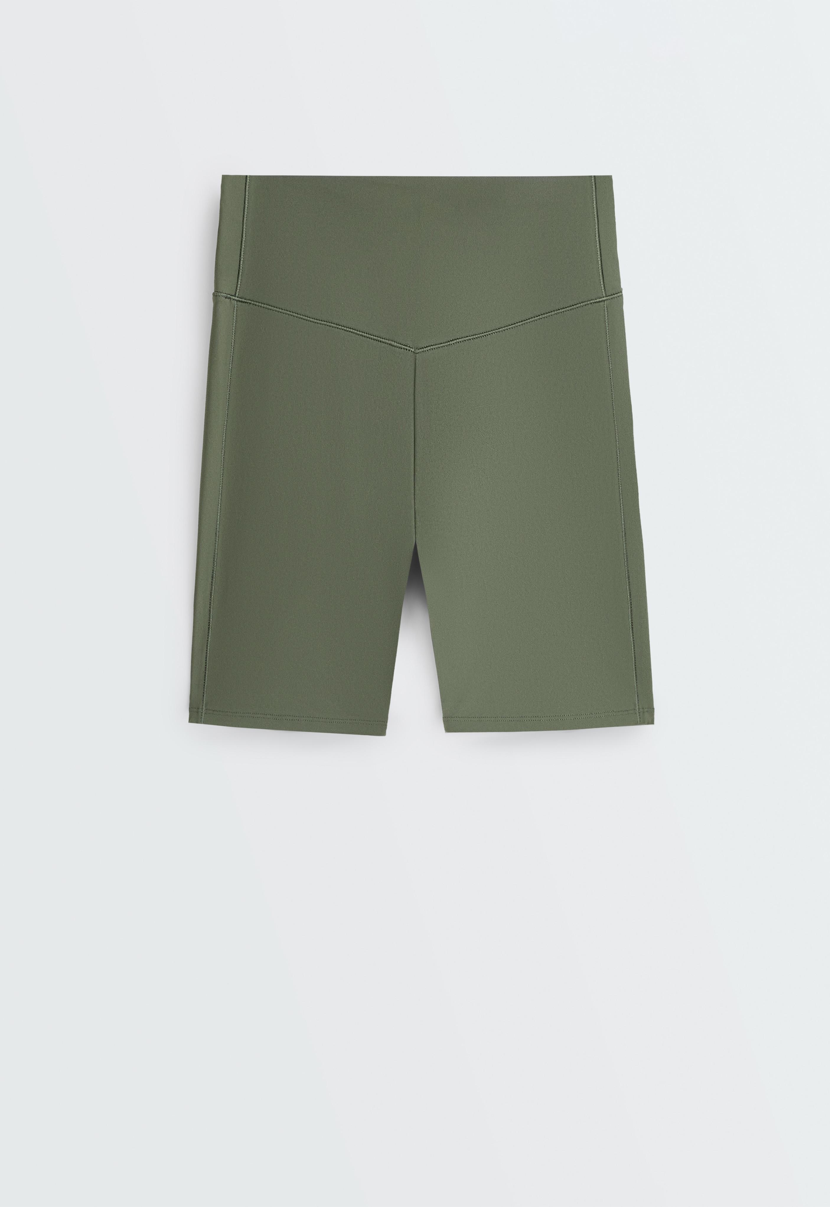 Evermove high-rise 20cm cycle leggings — KHAKI