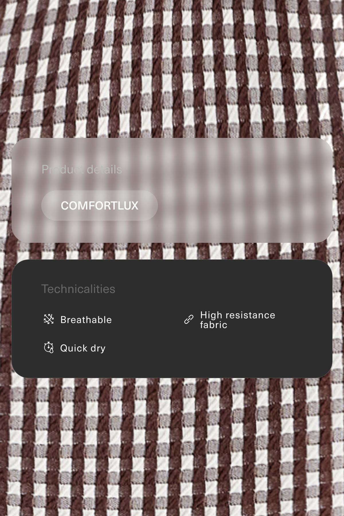 Comfortlux gingham short jumpsuit — DARK REDDISH‑BROWN
