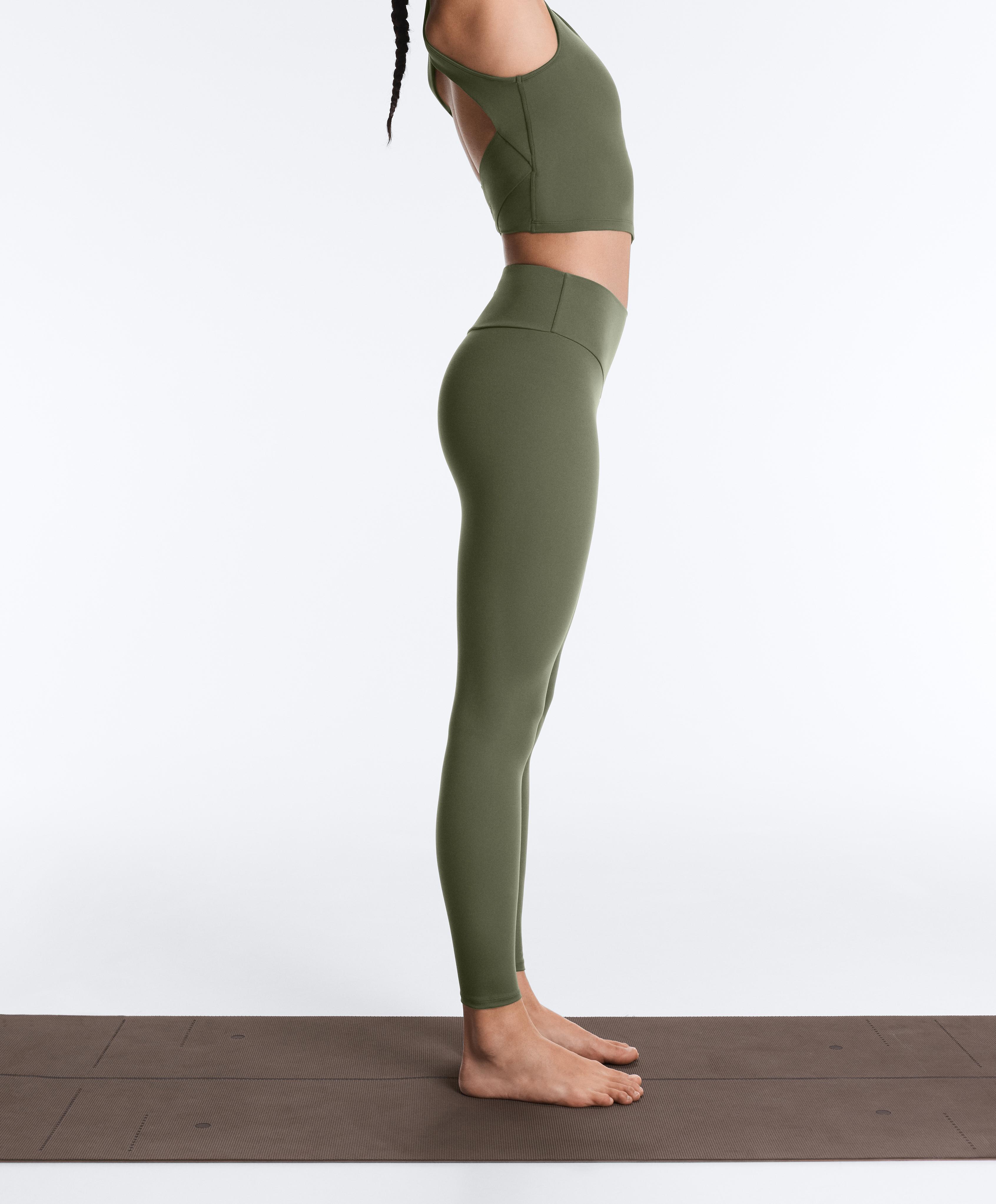 Comfortlux high-waisted ankle-length leggings — DARK GREEN