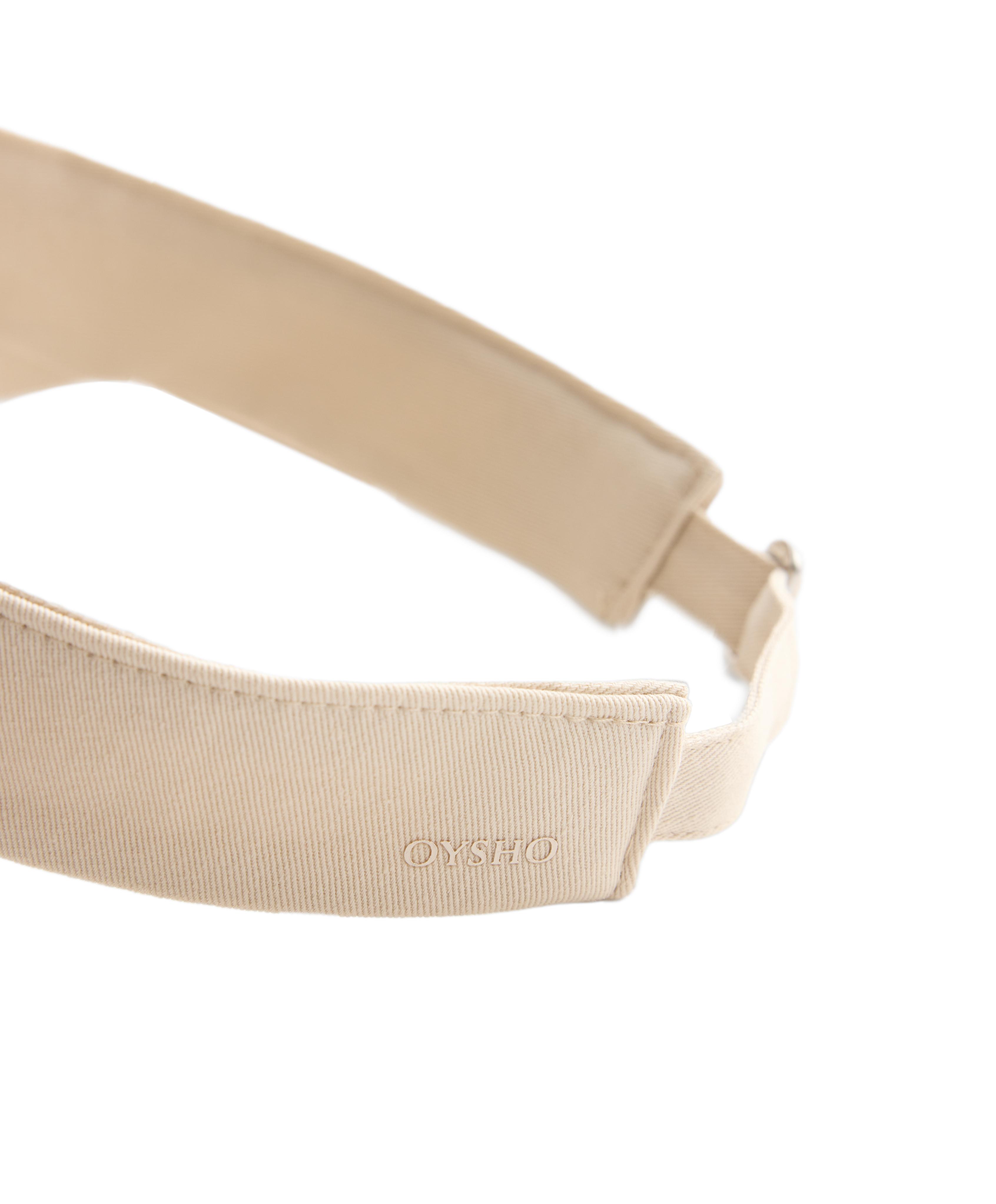 Washed-effect 100% cotton visor — ECRU