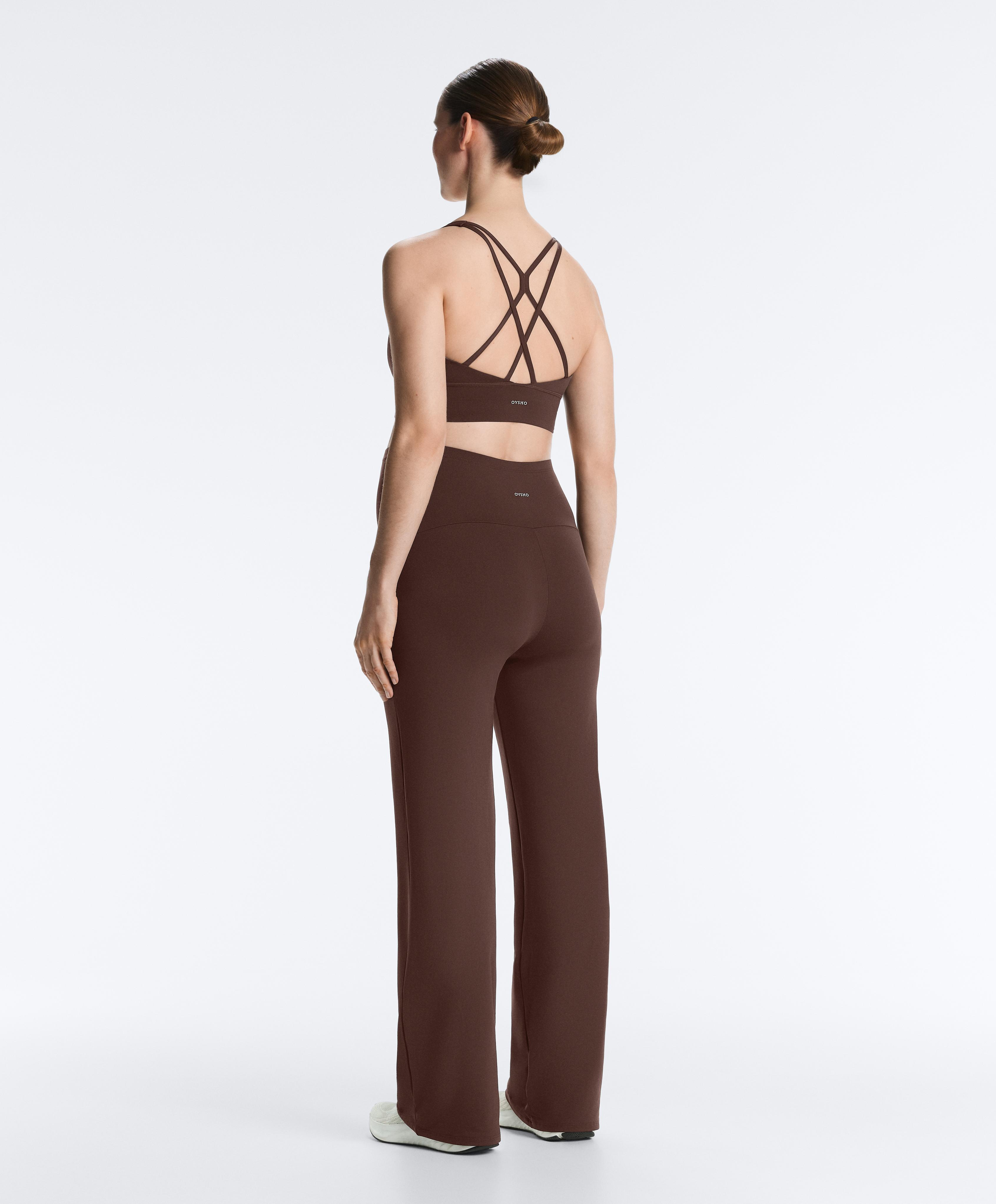 Comfortlux maternity straight-leg trousers — BROWN