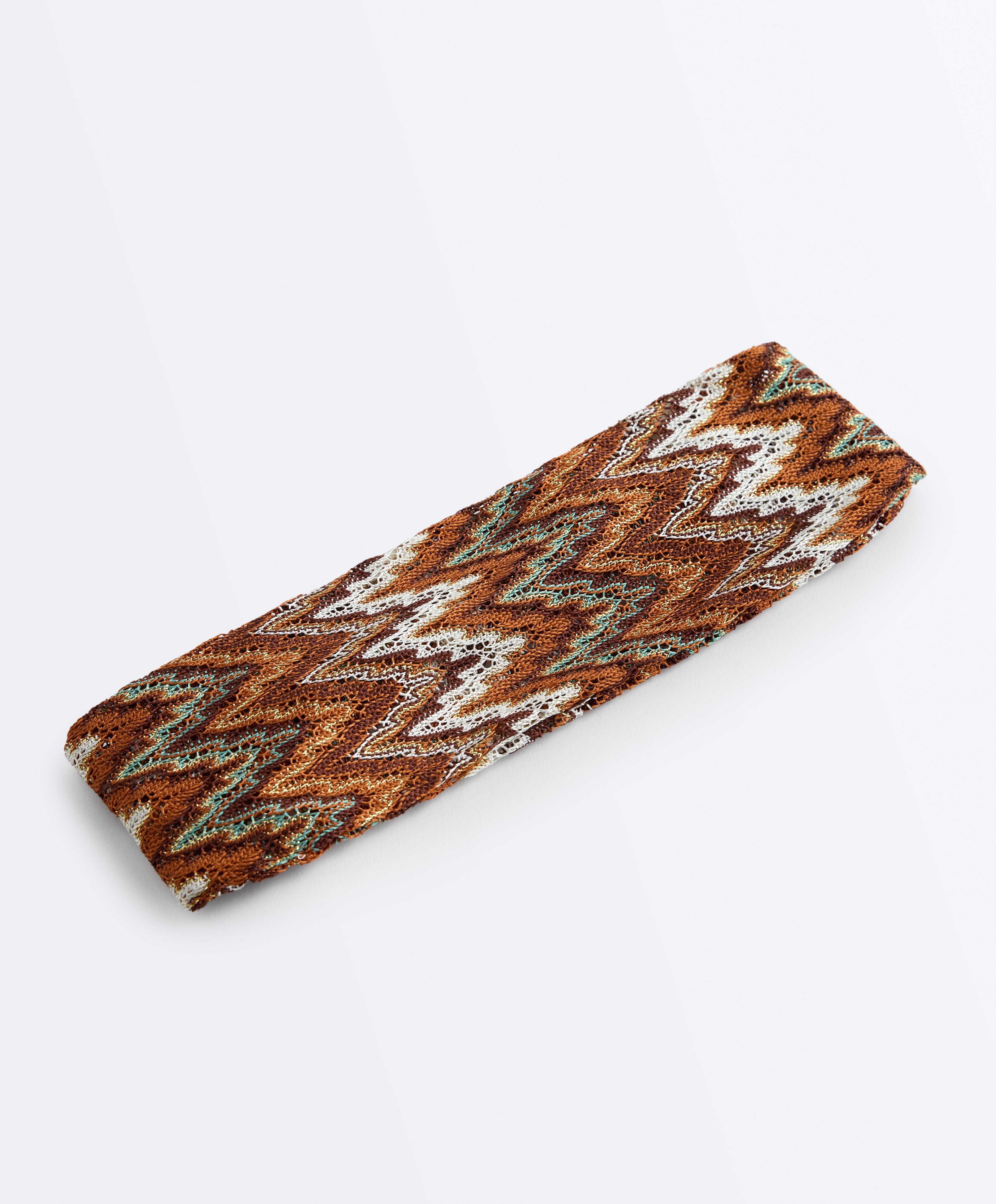 Herringbone headband — BEIGE
