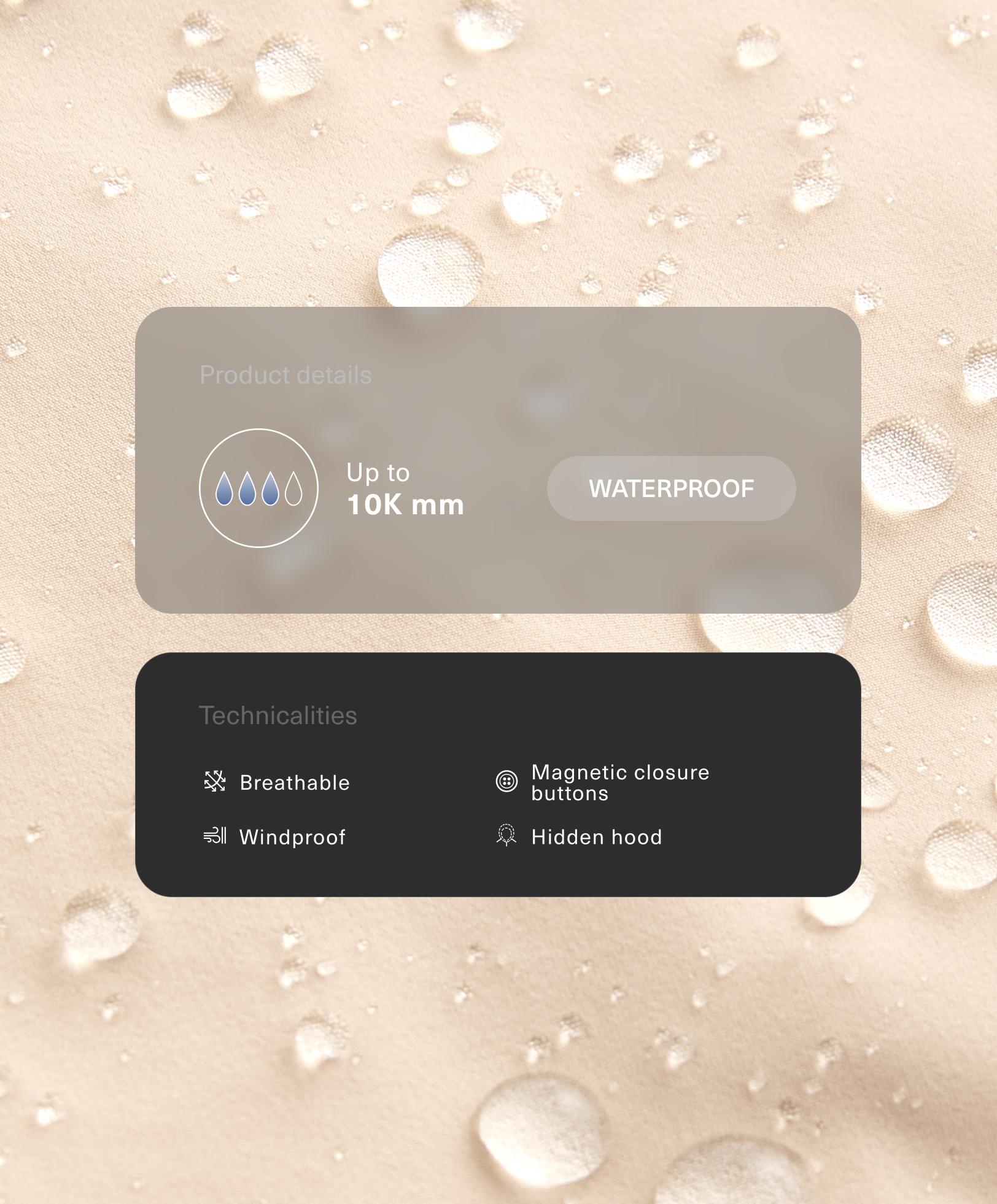 Long extra lightweight 10k waterproof jacket