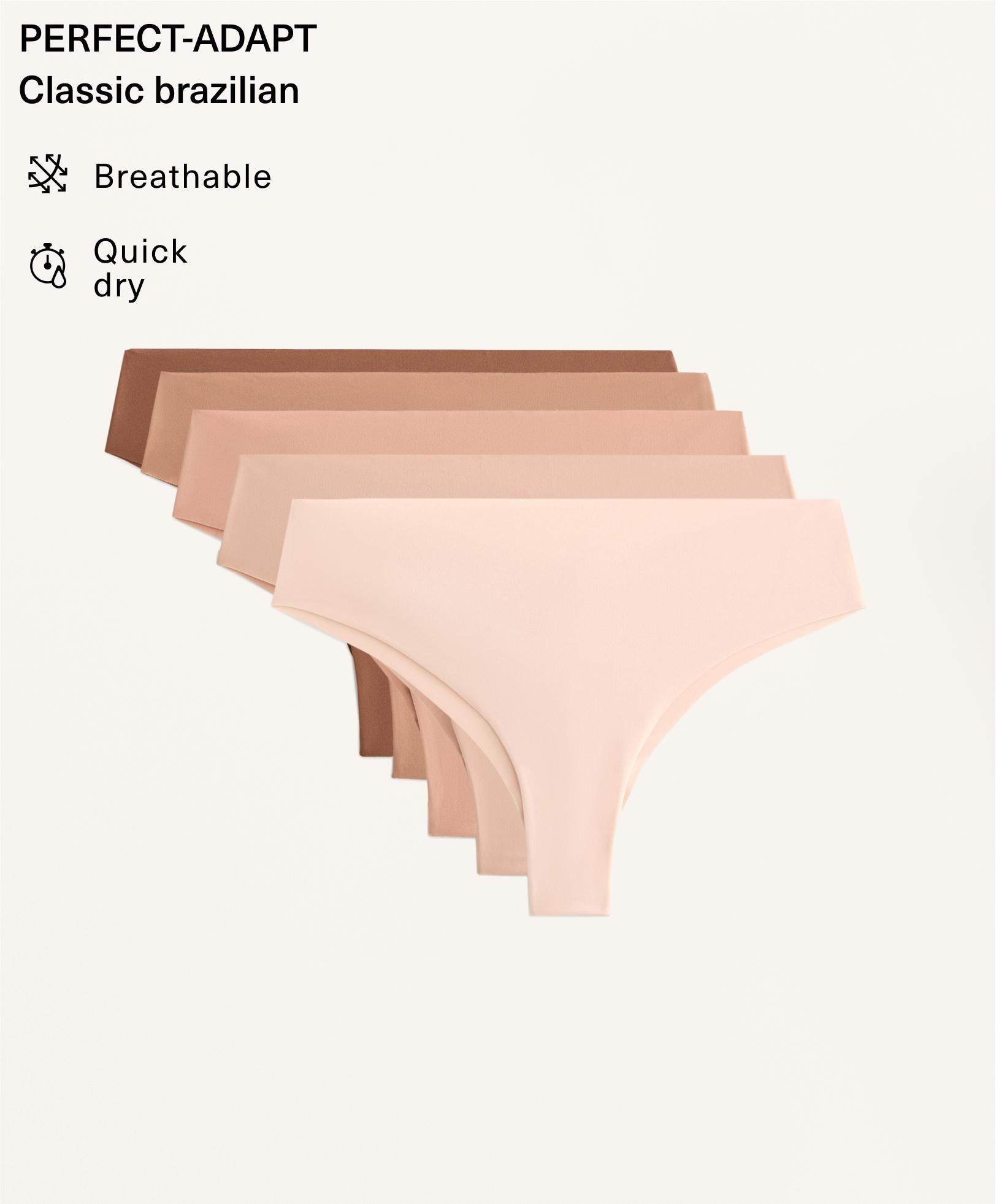 5 bragas brasileñas mezcla poliamida invisible
