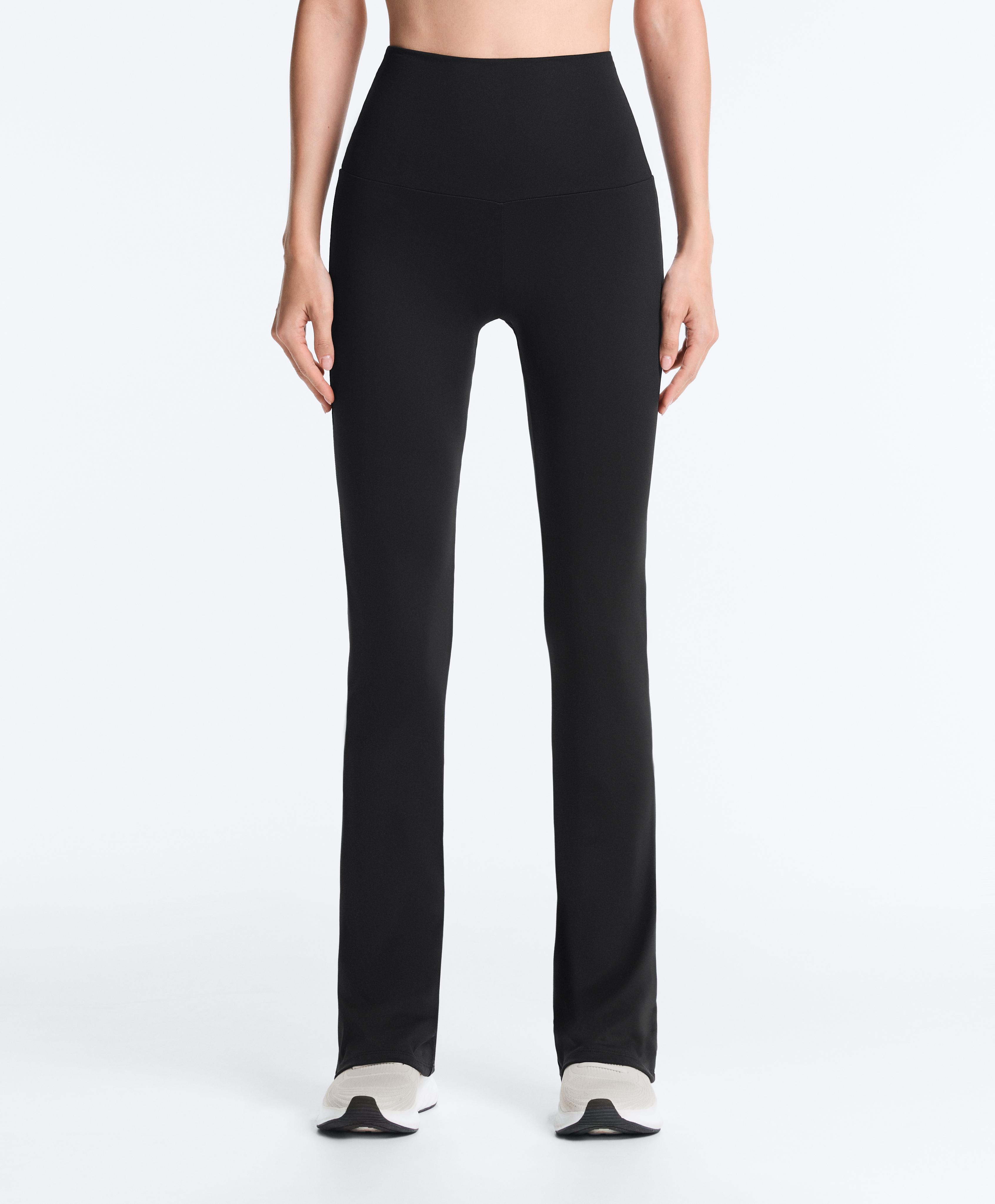 High-rise Comfortlux flare trousers — BLACK