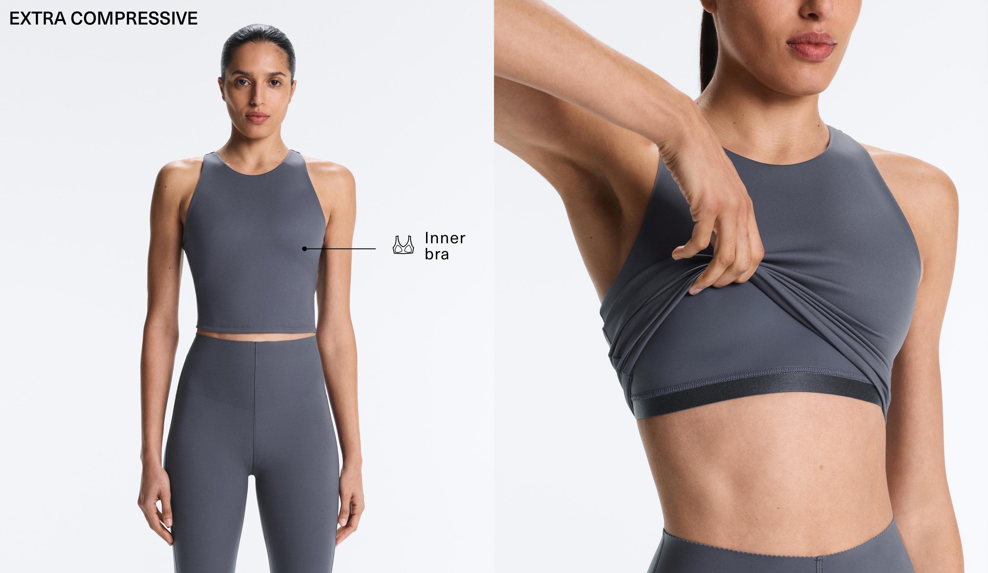 Extra Compressive Halter Tank Top — PETROL