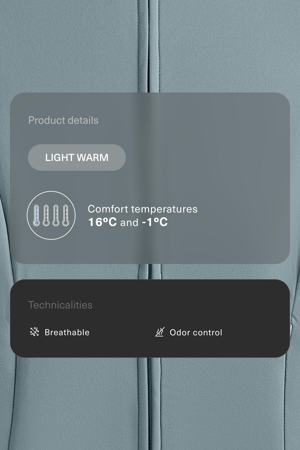 Light warm technical jacket — DARK GREY-BLUE