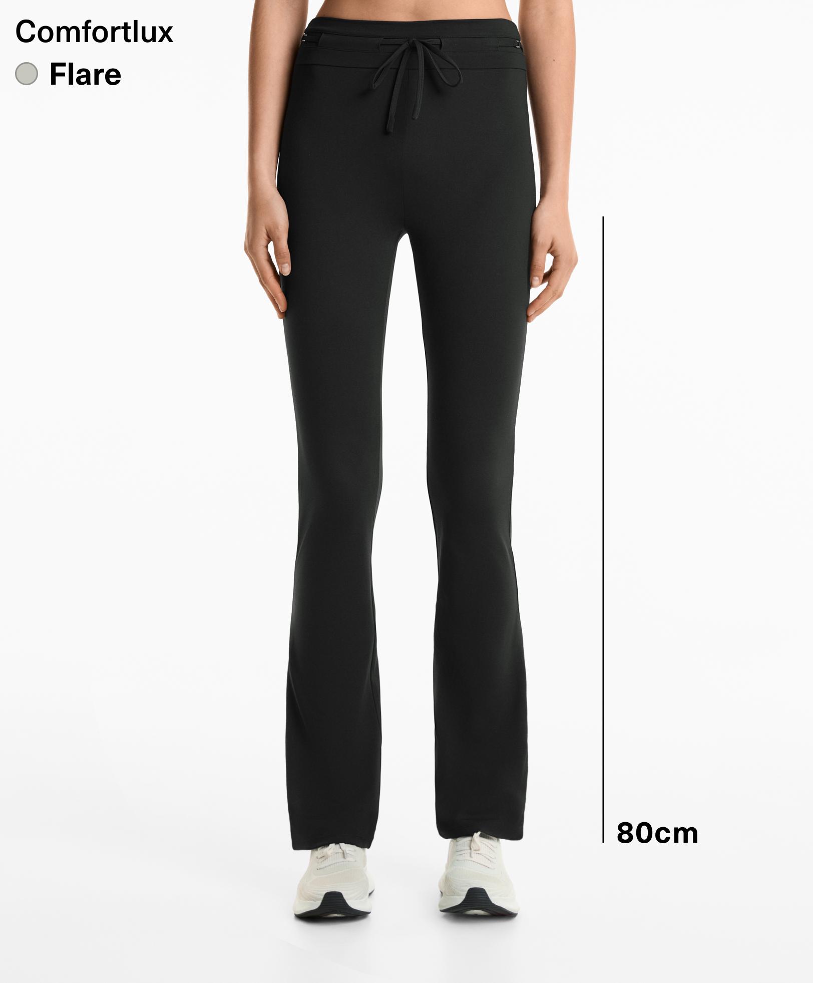 Comfortlux belted flare trousers
