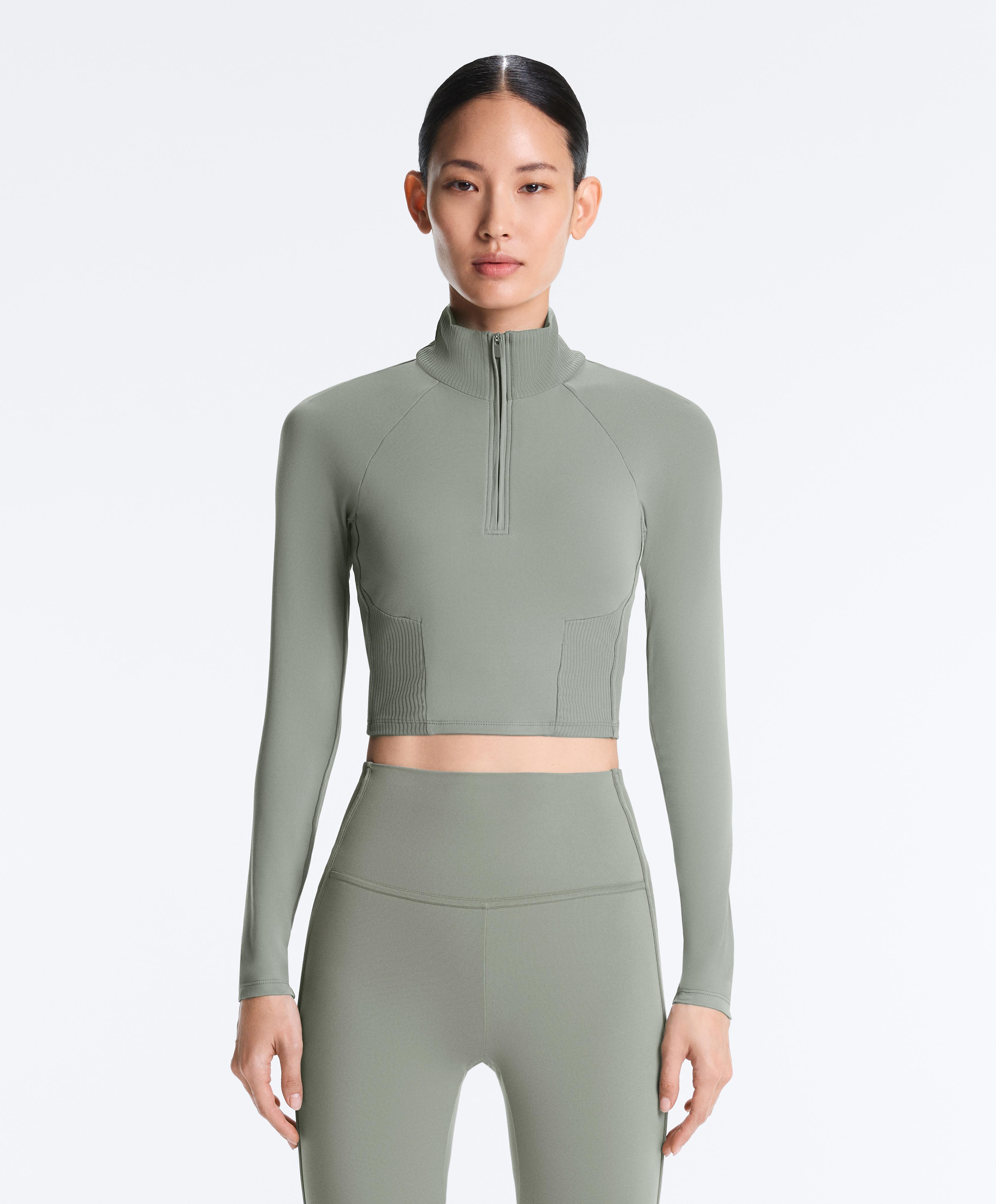 Comfortlux rib long-sleeved T-shirt — KHAKI-GREY
