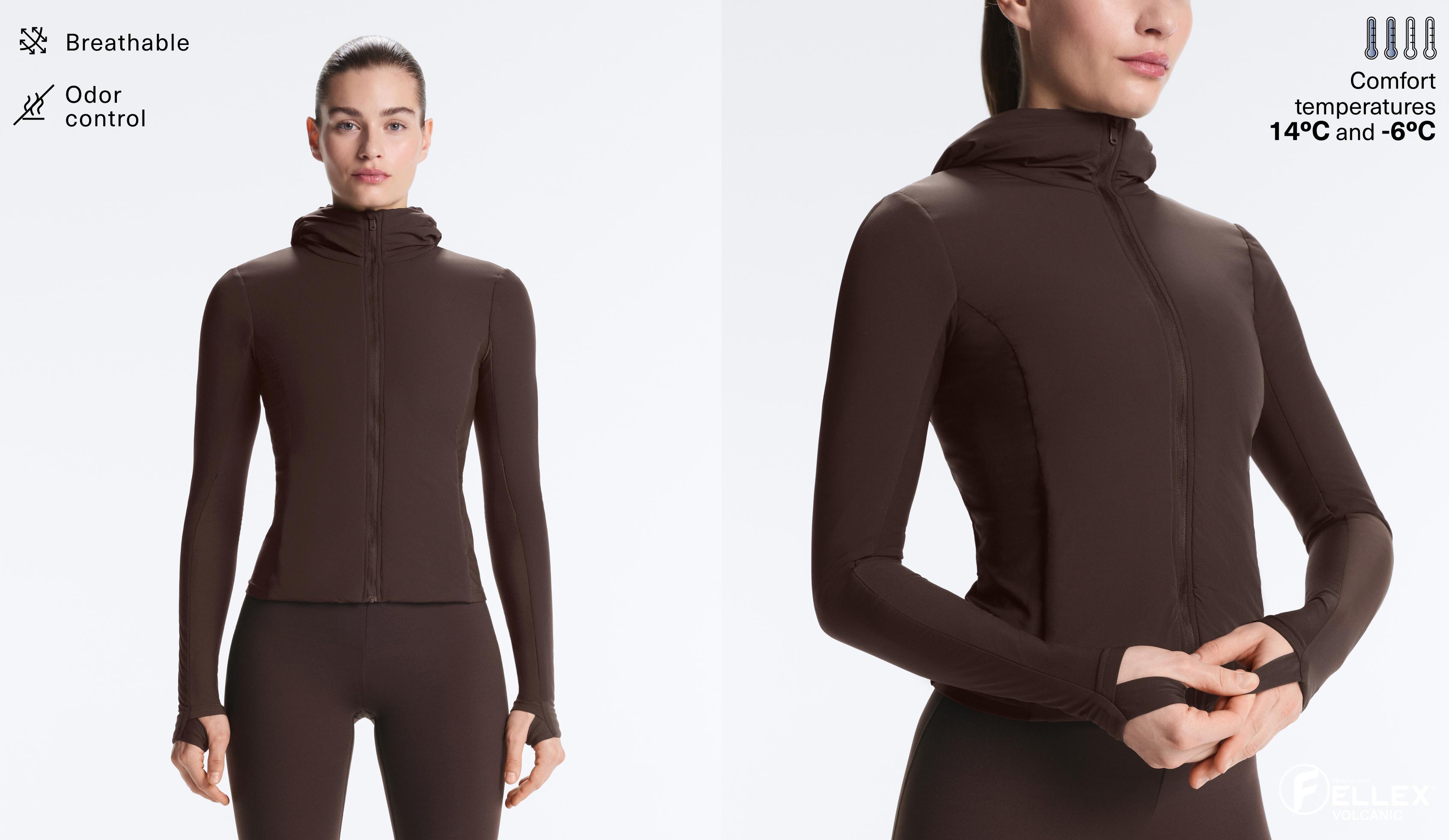 FELLEX® Volcanic technical padded jacket — Dark chocolate