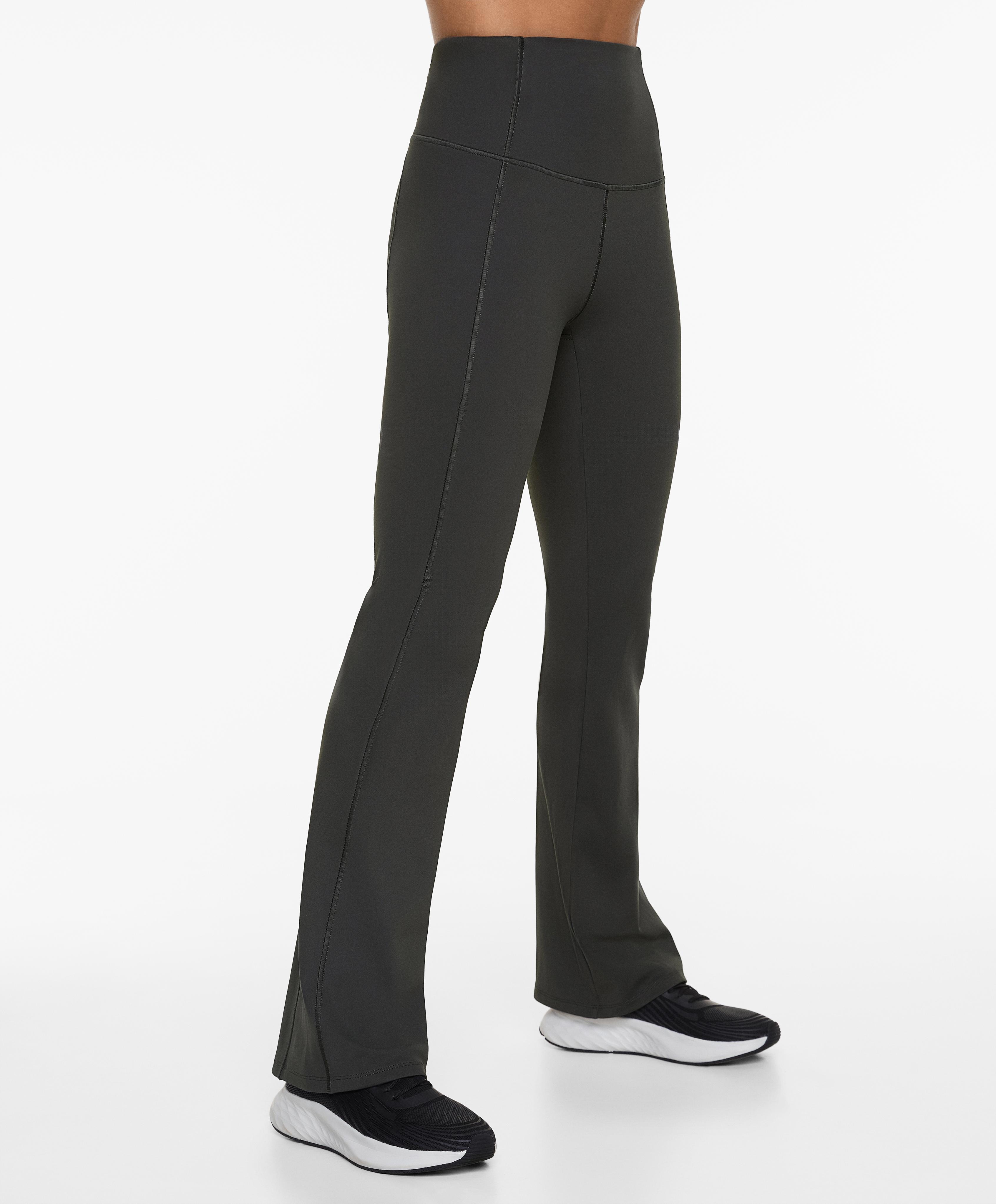 Comfortlux super-high-rise flare trousers with overlocking detail