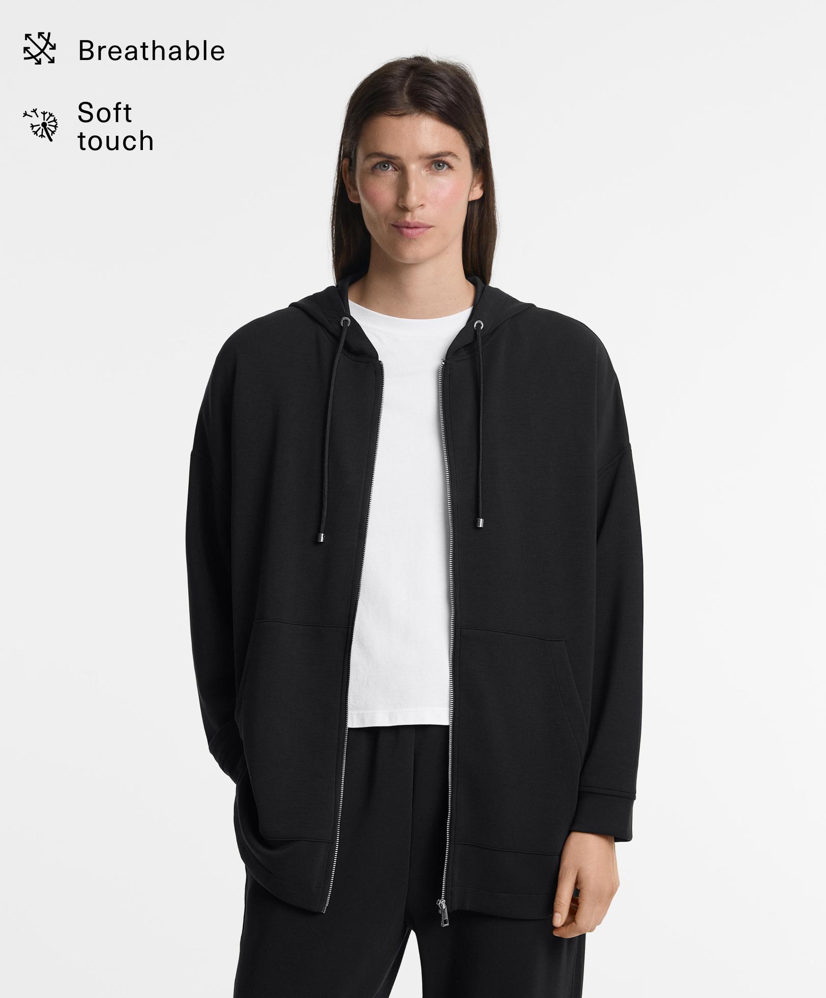 Oversize jacket with modal